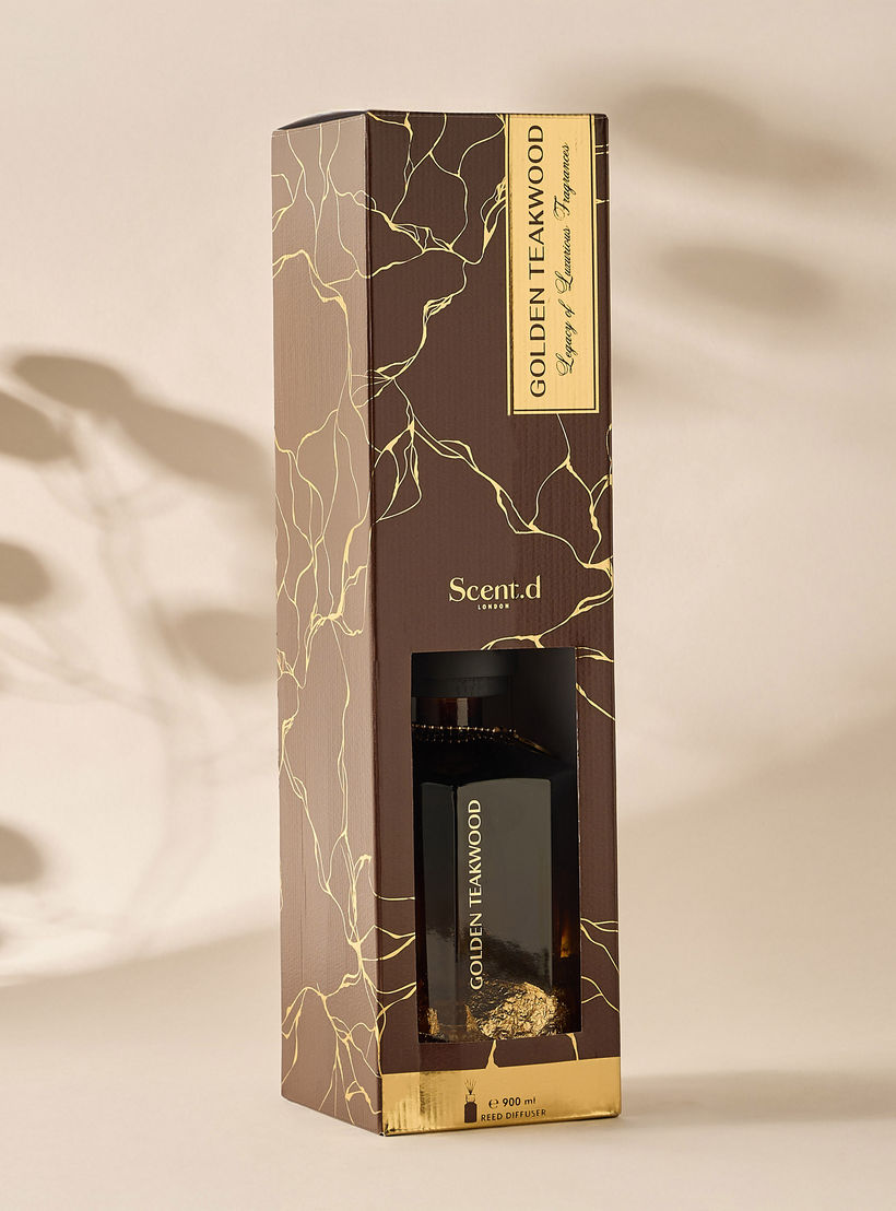 Aurum Reed Diffuser 900ML Golden Teakwood- Brown-household-homefragrance-reeddiffusers-image-8