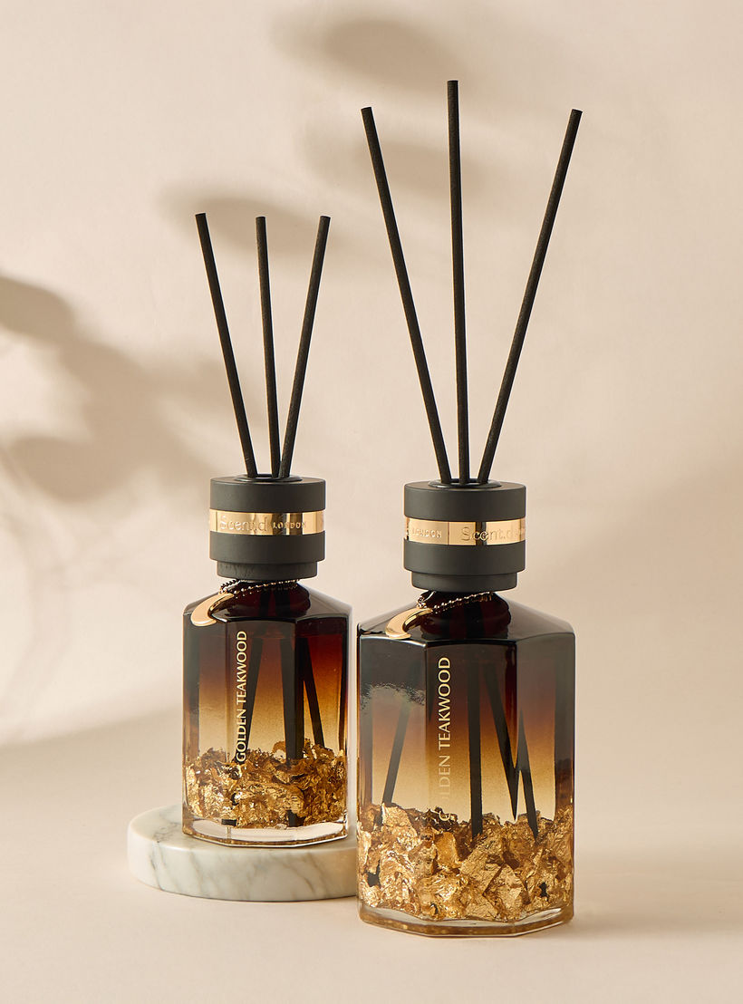 Aurum Reed Diffuser 450ML Golden Teakwood- Brown-household-homefragrance-reeddiffusers-image-6