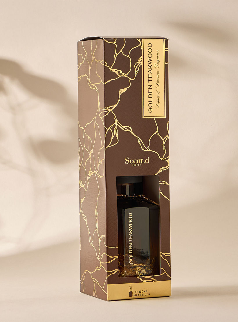 Aurum Reed Diffuser 450ML Golden Teakwood- Brown-household-homefragrance-reeddiffusers-image-8