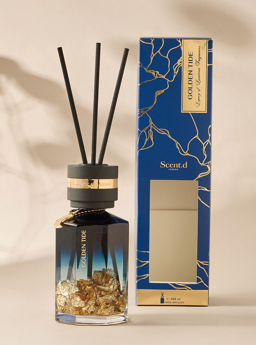 Aurum Reed Diffuser 450ML Golden Tide- Blue-household-homefragrance-reeddiffusers-image-3