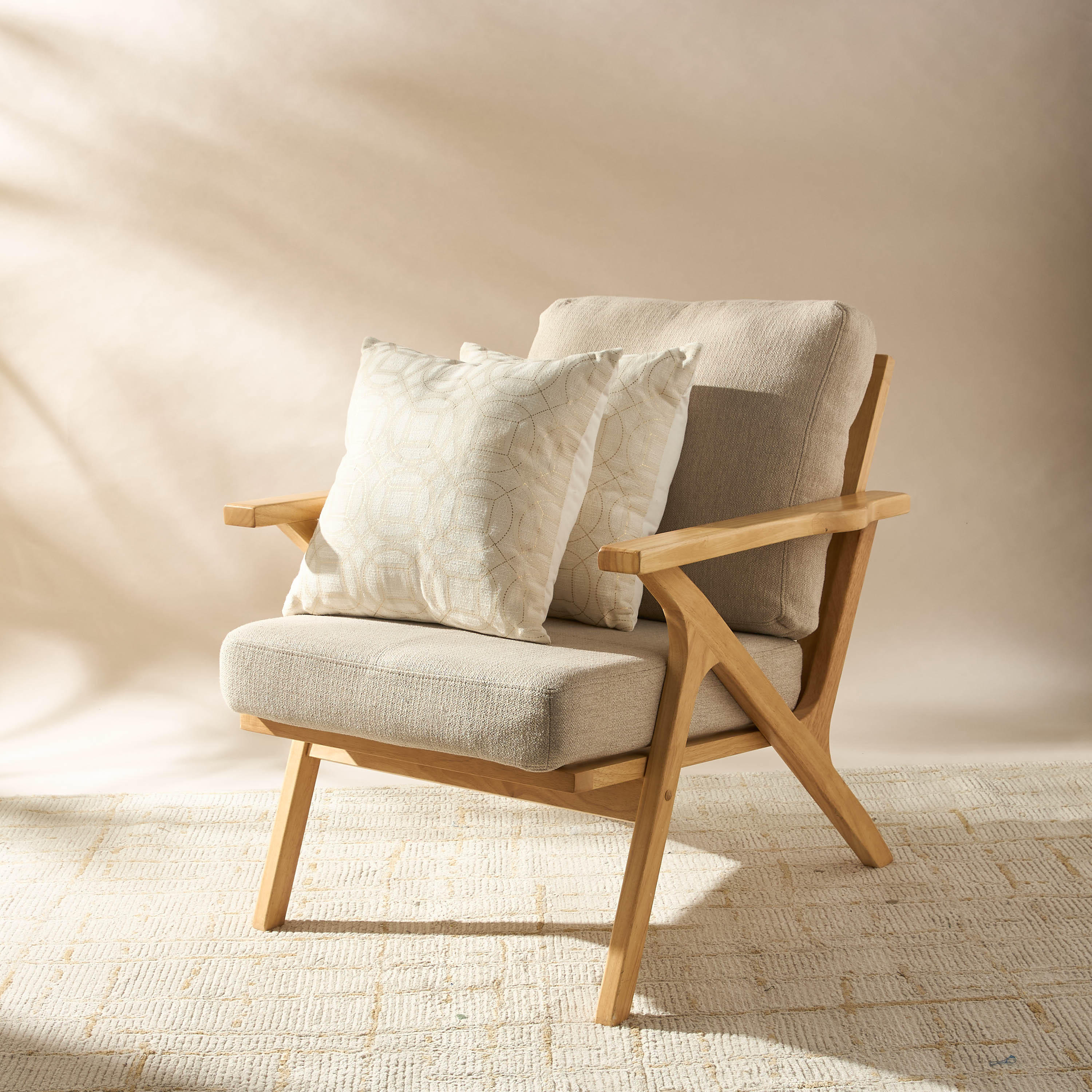 Geometric Print 2-Piece Filled Cushion Set-household-cushionsandthrows-filledcushions-decorativecushions-image-1
