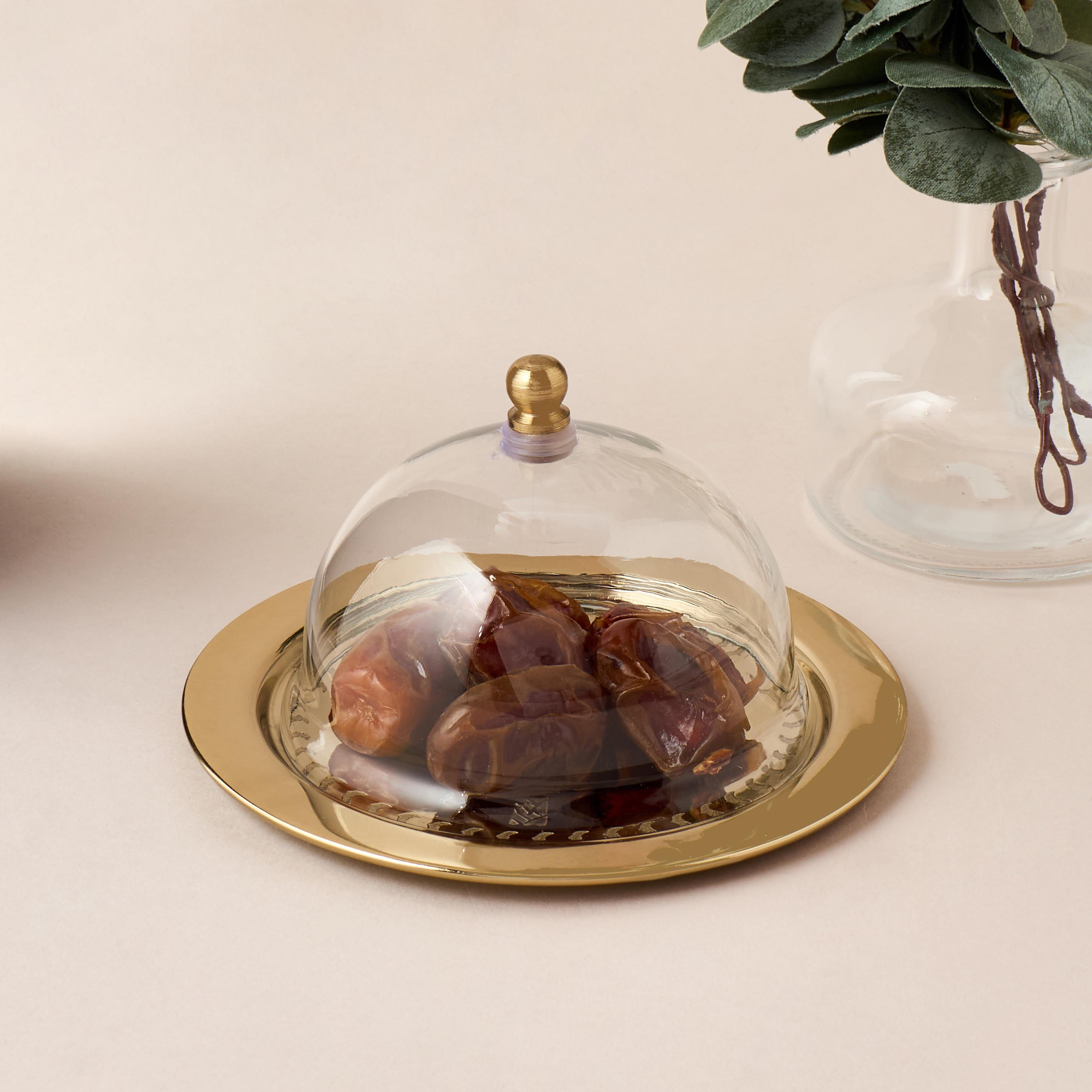 Palm Tree Embossed Date Tray with Lid - 17 cms-household-dining-dinnerware-bowls-image-2
