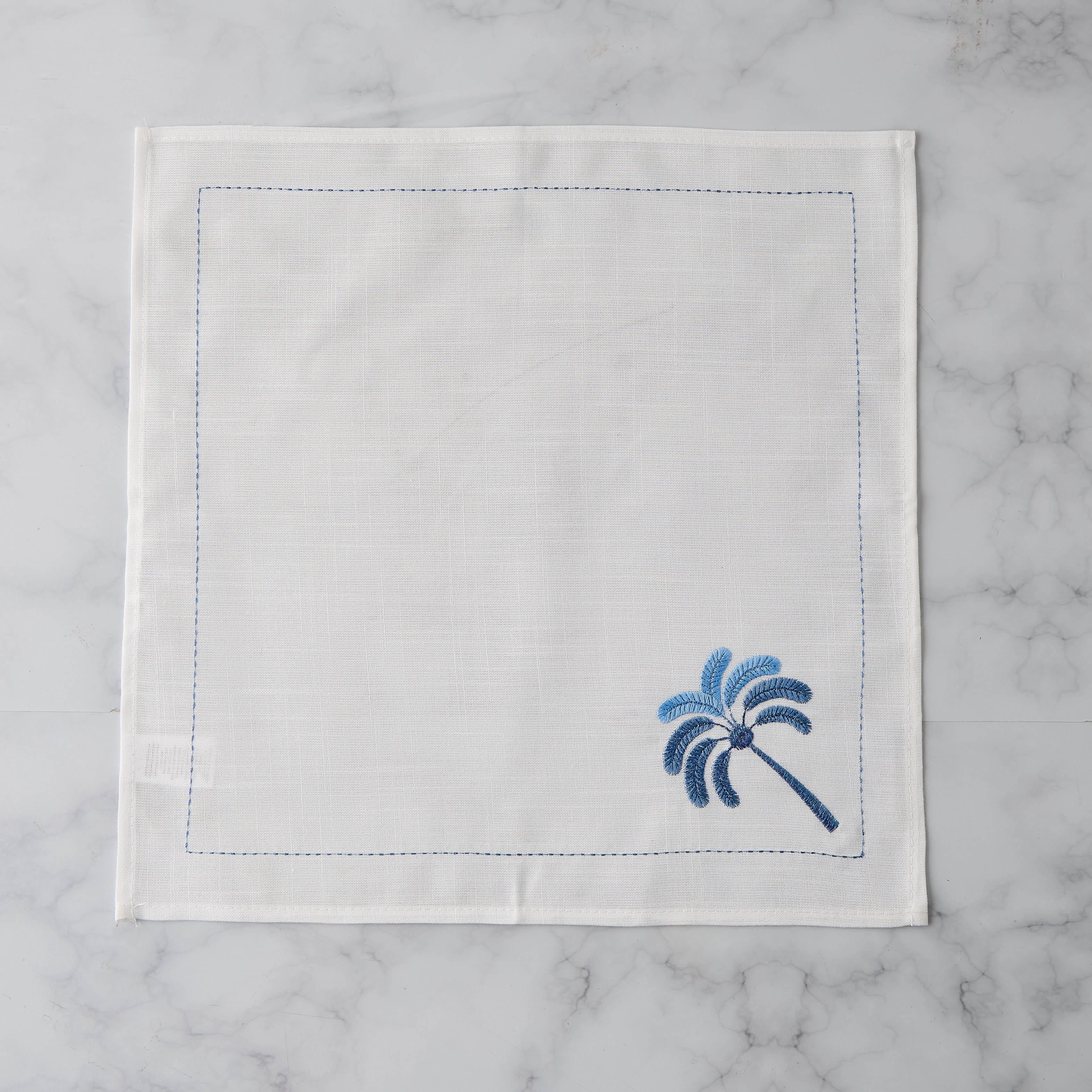 Palm Tree Embroidered 4-Piece Napkin Set - 43x43 cms-household-dining-tablelinen-napkinsandaccessories-image-2