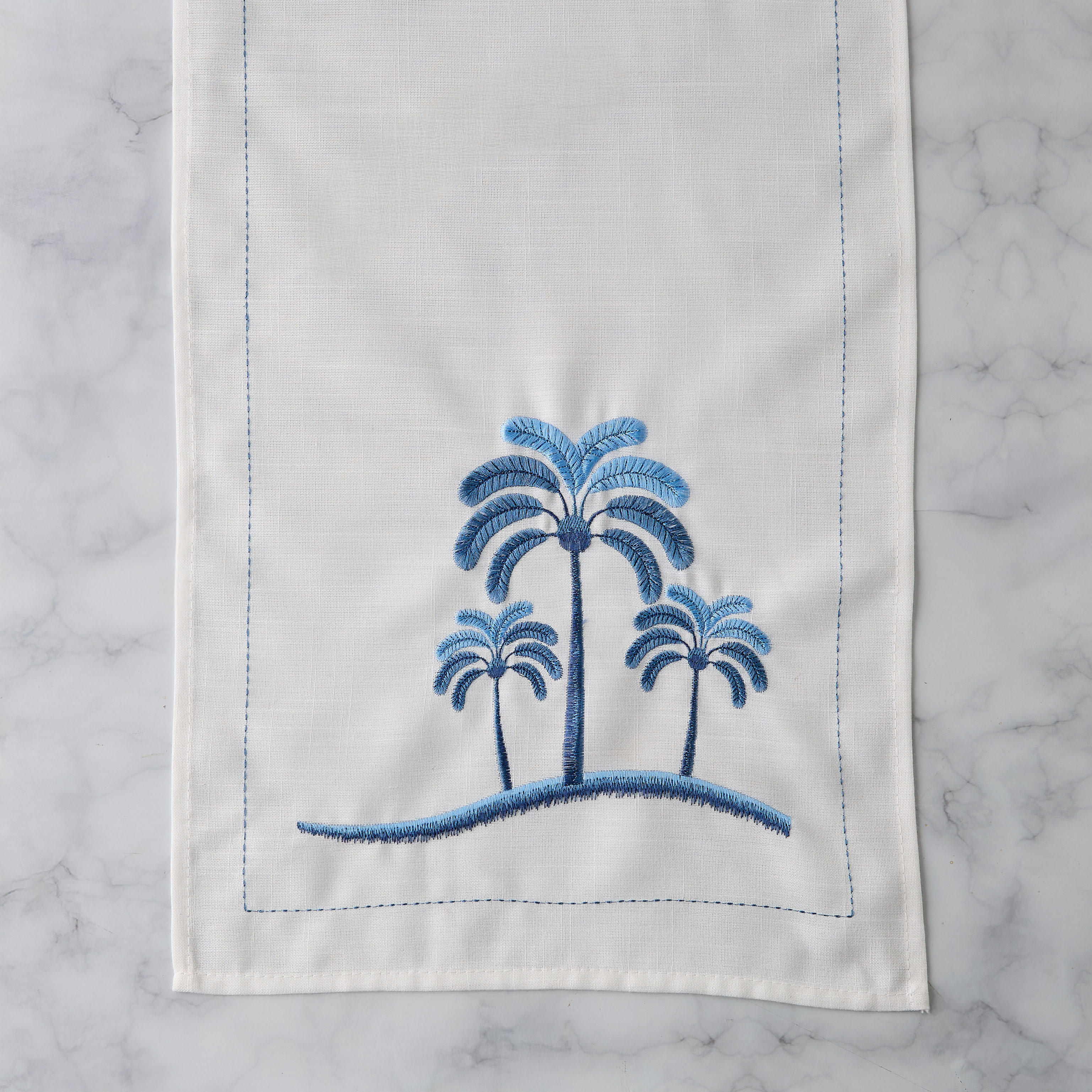 Palm Tree Embroidered Table Runner - 180x33 cms-household-dining-tablelinen-runnersandtablecovers-image-2