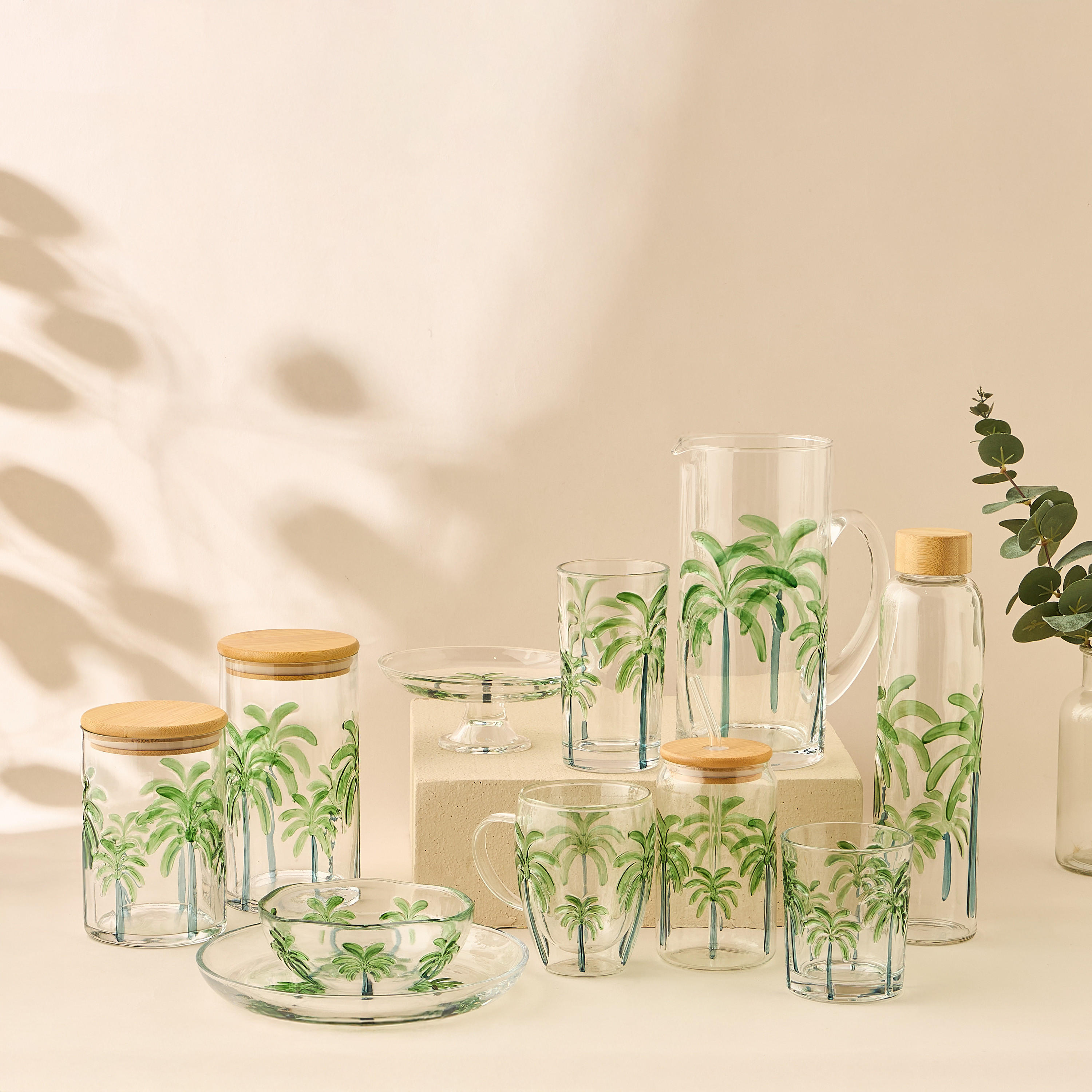 Palm Tree Print Glass Water Bottle-household-dining-drinkserveware-bottles-image-6