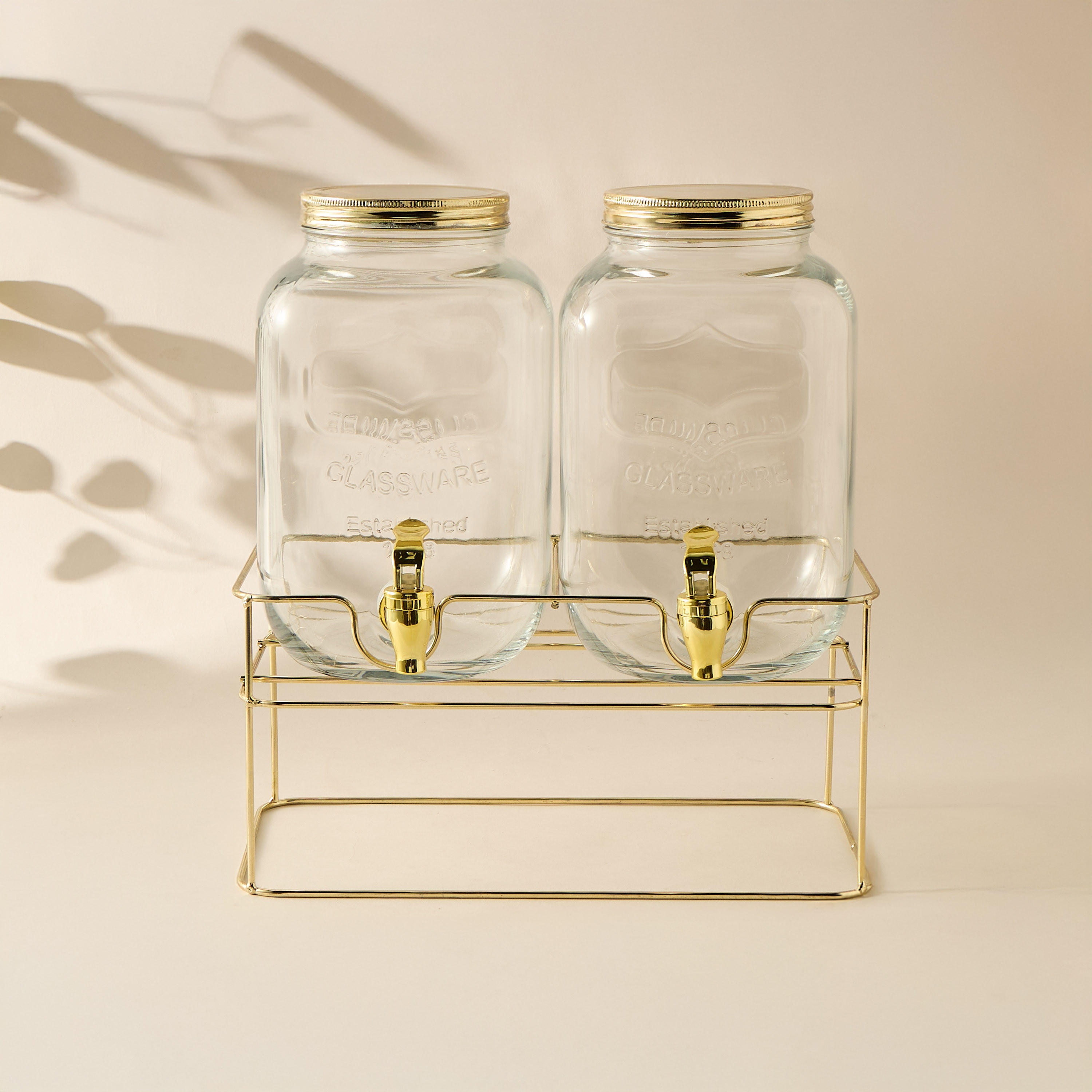 Summer Hot Flower 3-Piece Glass Dispenser and Rack Set - 5 L-household-dining-drinkserveware-dispensers-image-2