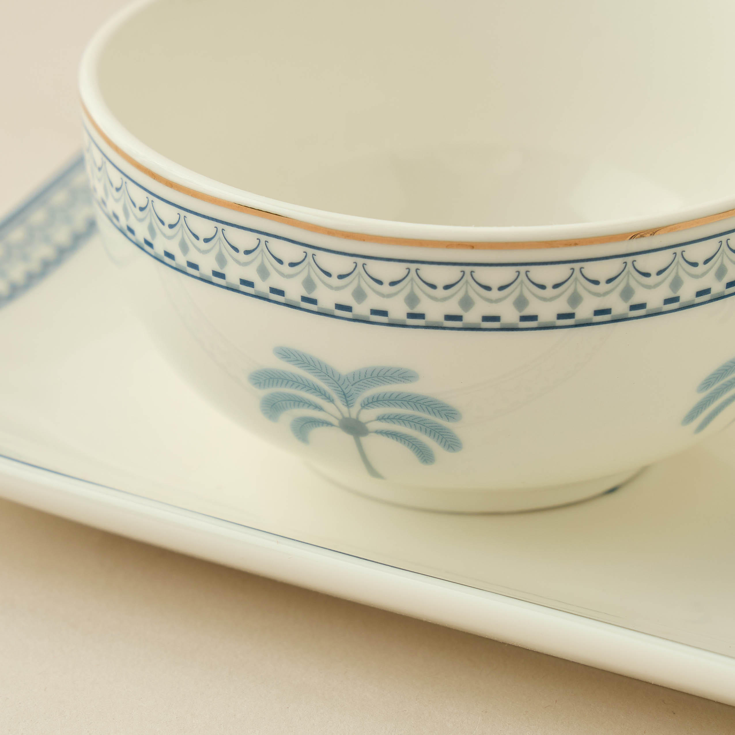 Palm Tree Print 3-Piece Bone China Serving Bowl Set with Tray-household-dining-serveware-servingtrays-image-4