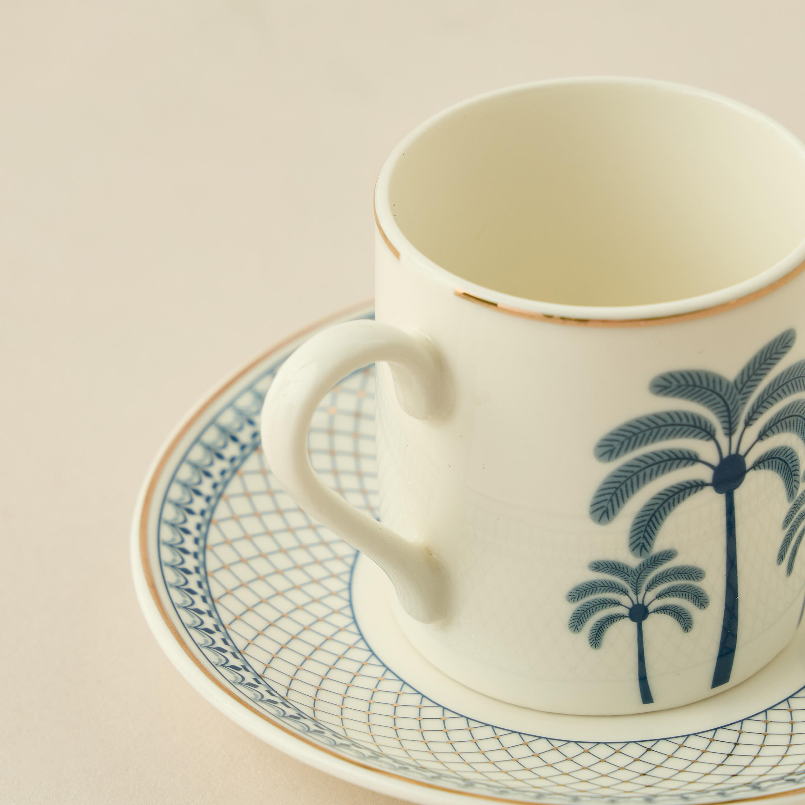 Palm Tree Print 12-Piece Cup and Saucer Set - 70 ml-household-dining-teaandcoffee-teaandcoffeesets-image-3