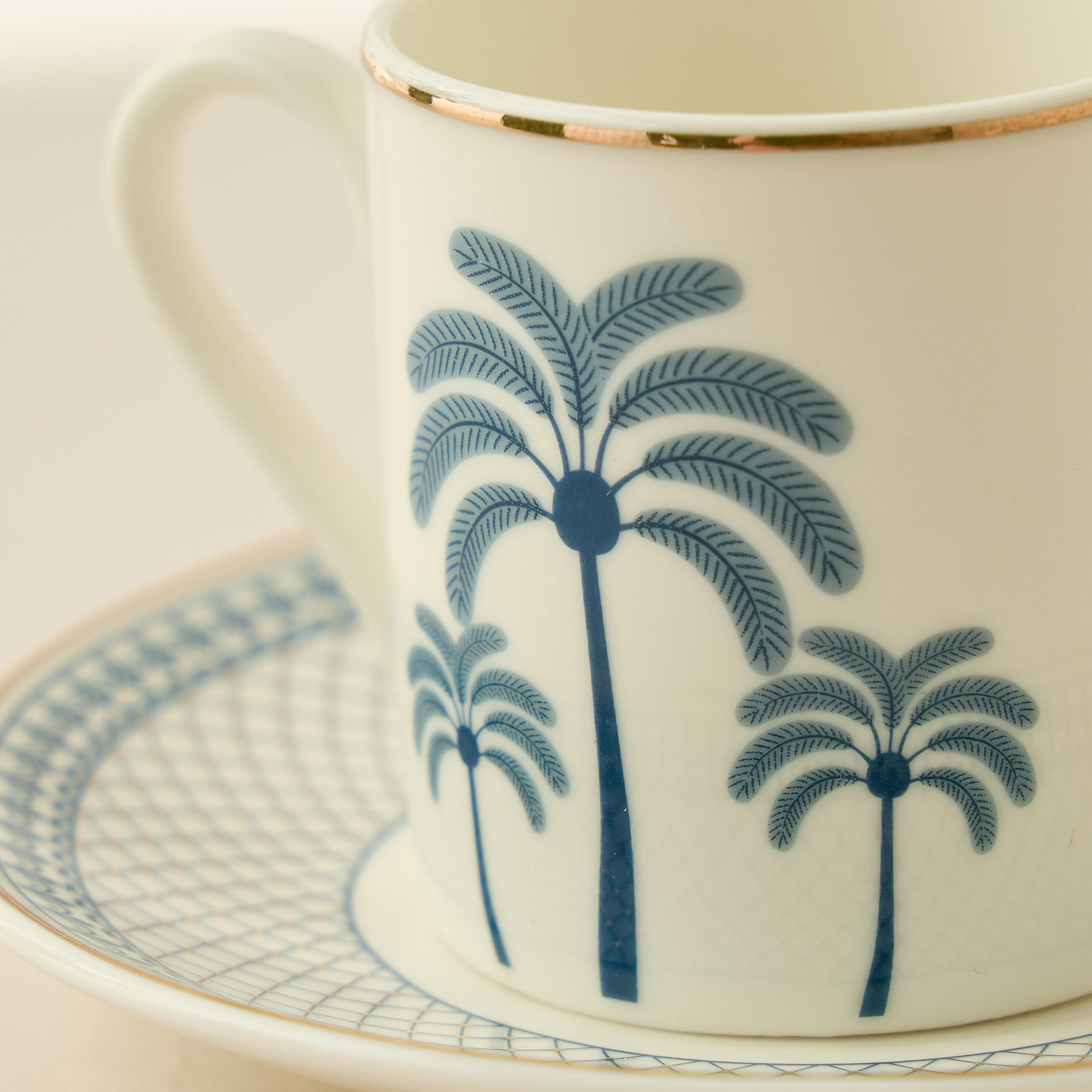 Palm Tree Print 12-Piece Cup and Saucer Set - 70 ml-household-dining-teaandcoffee-teaandcoffeesets-image-4