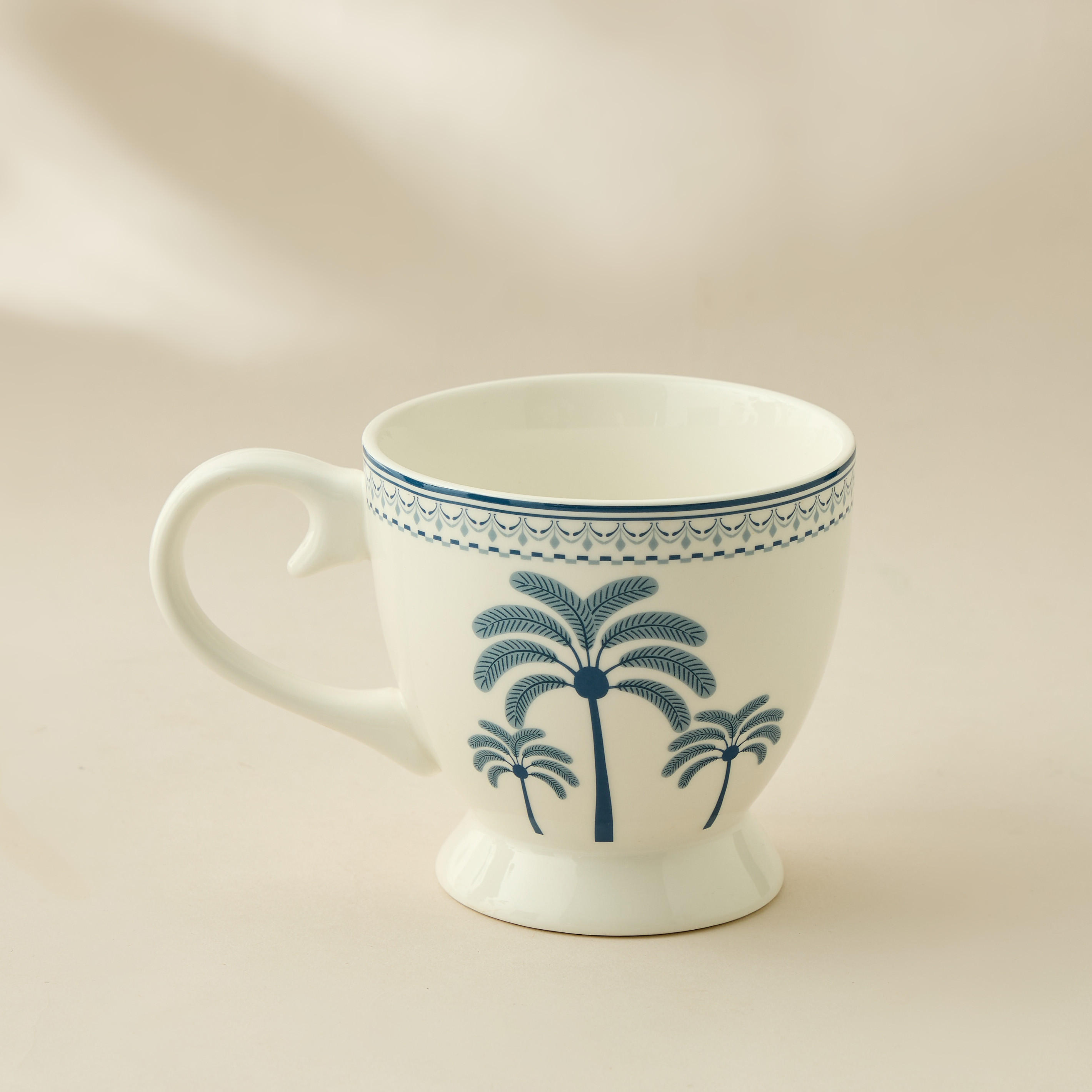 Palm Tree Print Bone China Mug - 360 ml-household-dining-teaandcoffee-mugsandcups-image-1