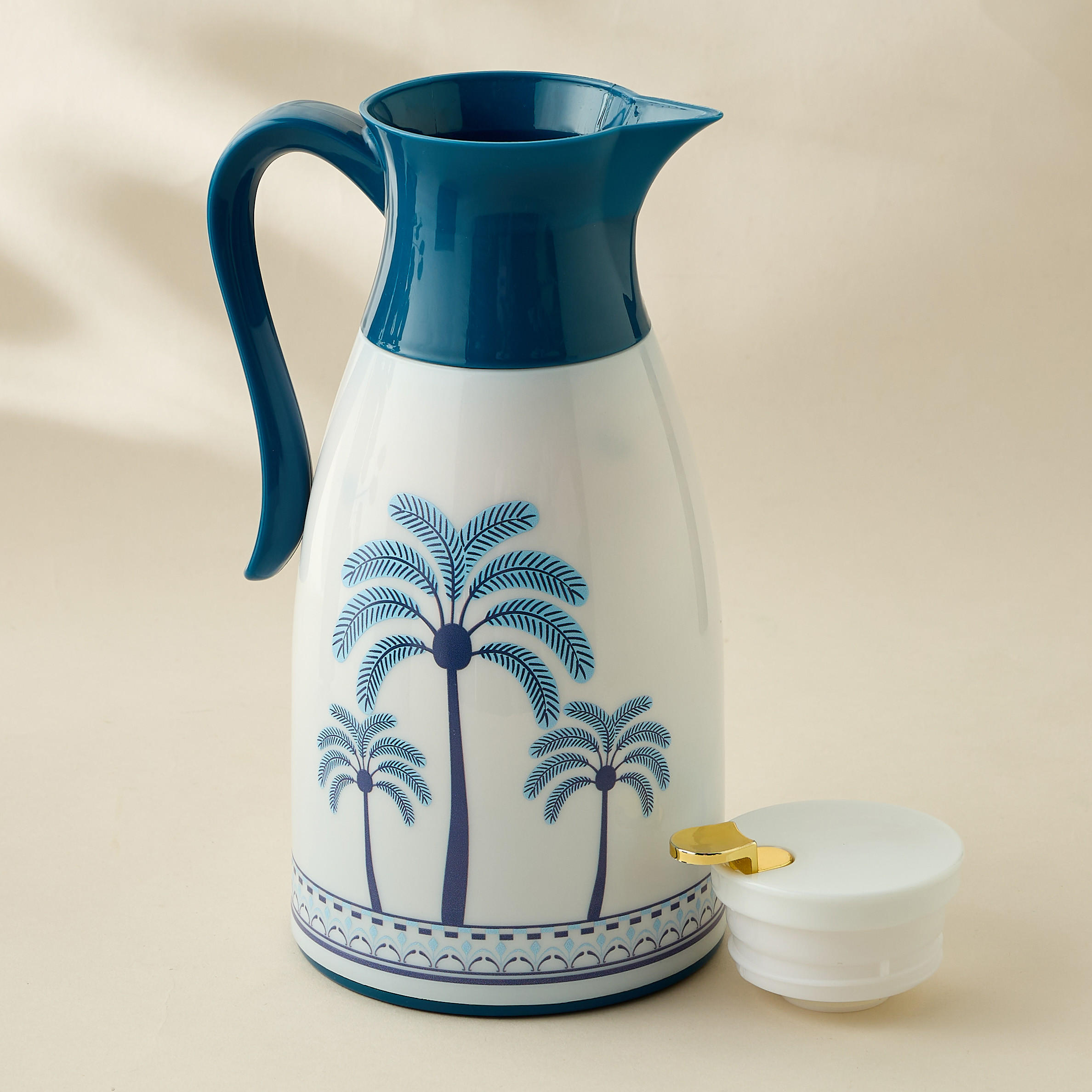Palm Tree Print Vacuum Flask - 950 ml-household-dining-teaandcoffee-vacuumflaskscoffeeandteapots-image-2