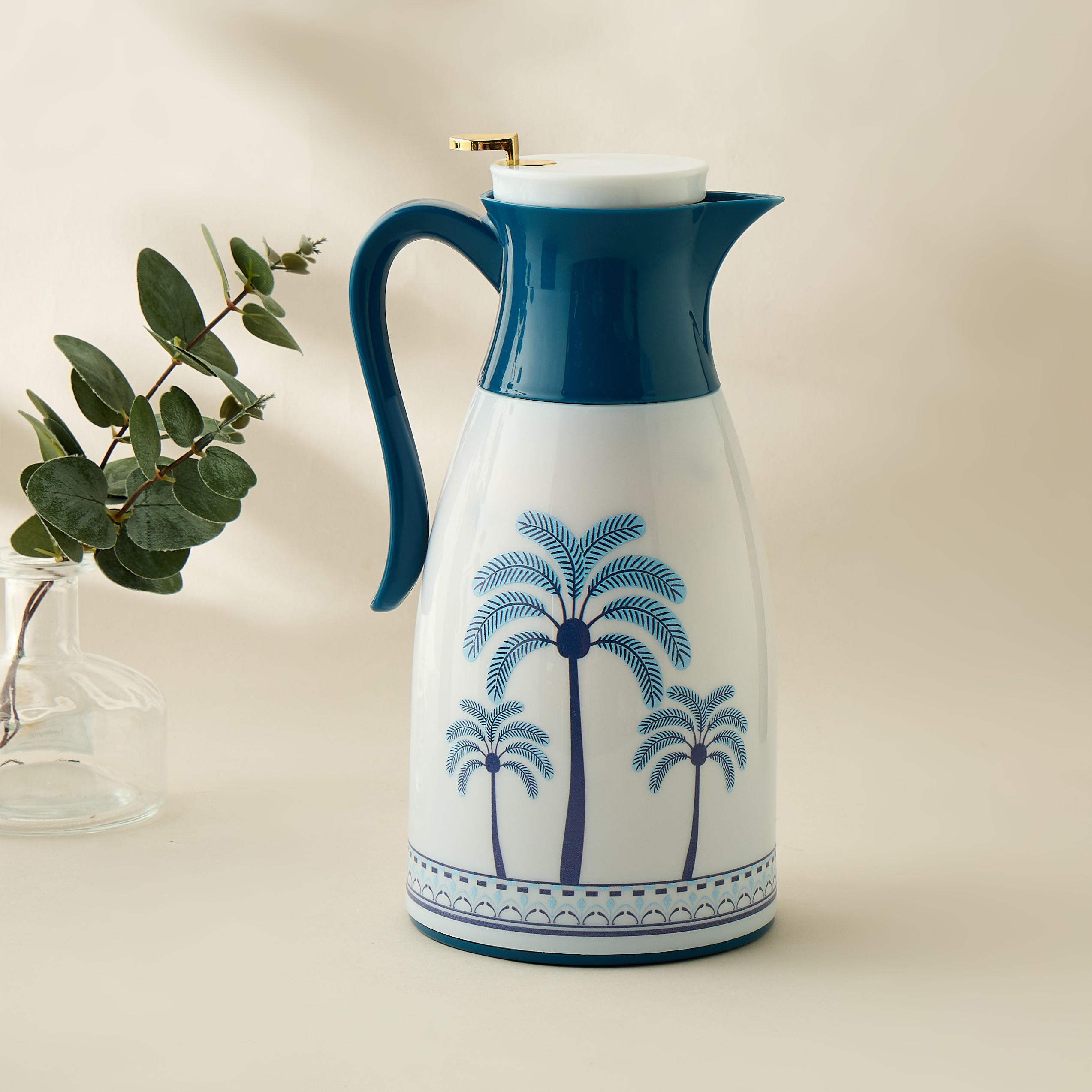 Palm Tree Print Vacuum Flask - 950 ml-household-dining-teaandcoffee-vacuumflaskscoffeeandteapots-image-6