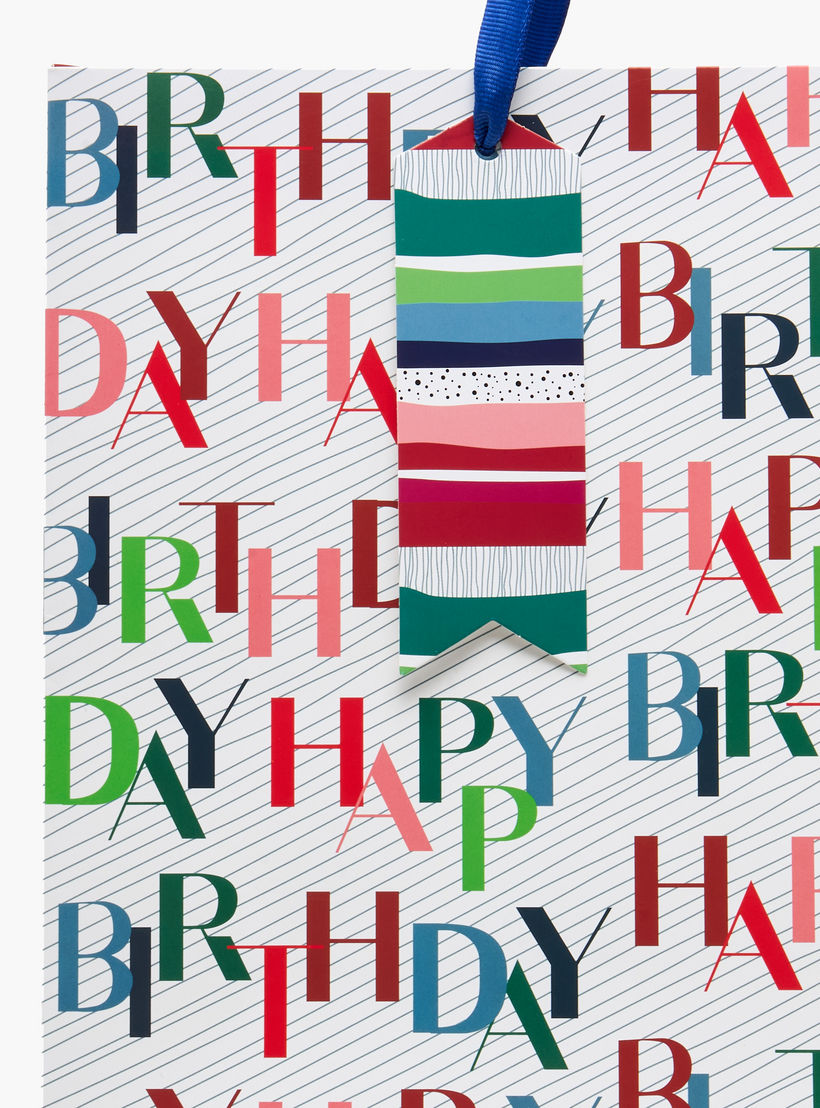 Findz Happy Birthday Print Paper Gift Bag - Large-household-giftingaccessories-giftings-image-3
