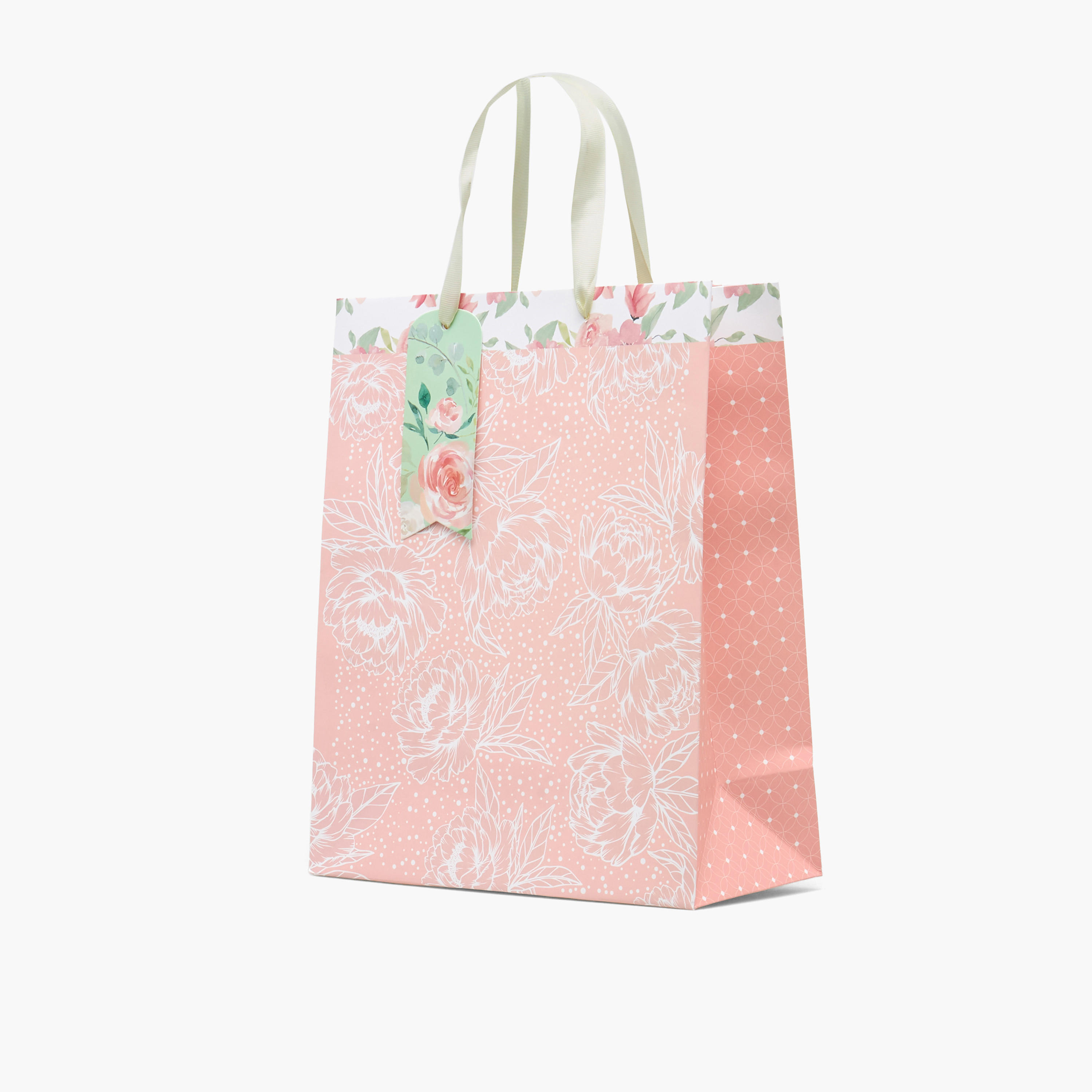 Findz Floral Print Paper Gift Bag - Large-household-giftingaccessories-giftings-image-2