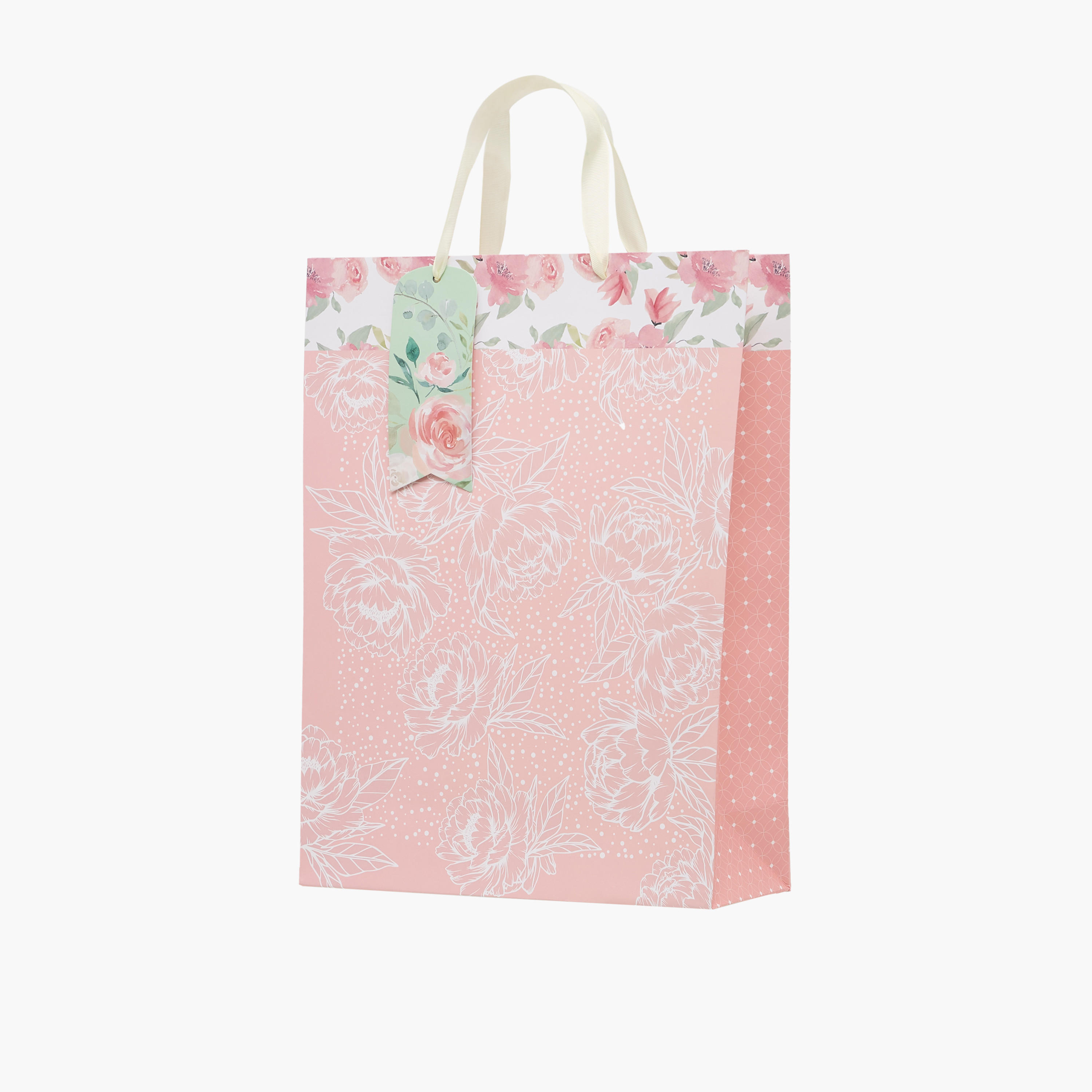 Findz Flower and Butterfly Print Extra Large Gift Bag - 42x31x12 cms-household-giftingaccessories-giftings-image-2