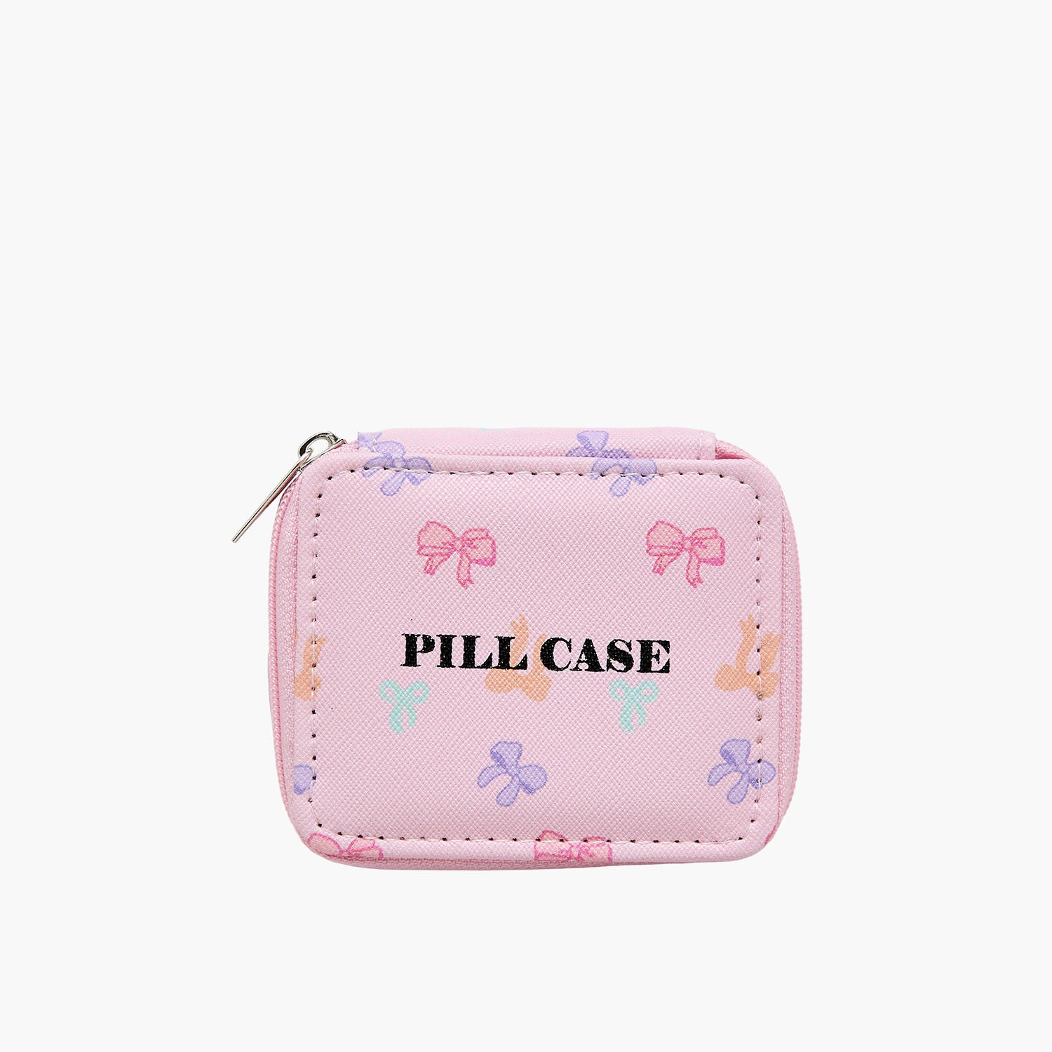 Findz Bow Print Pill Case with Zip Closure-travel-accessories-image-1
