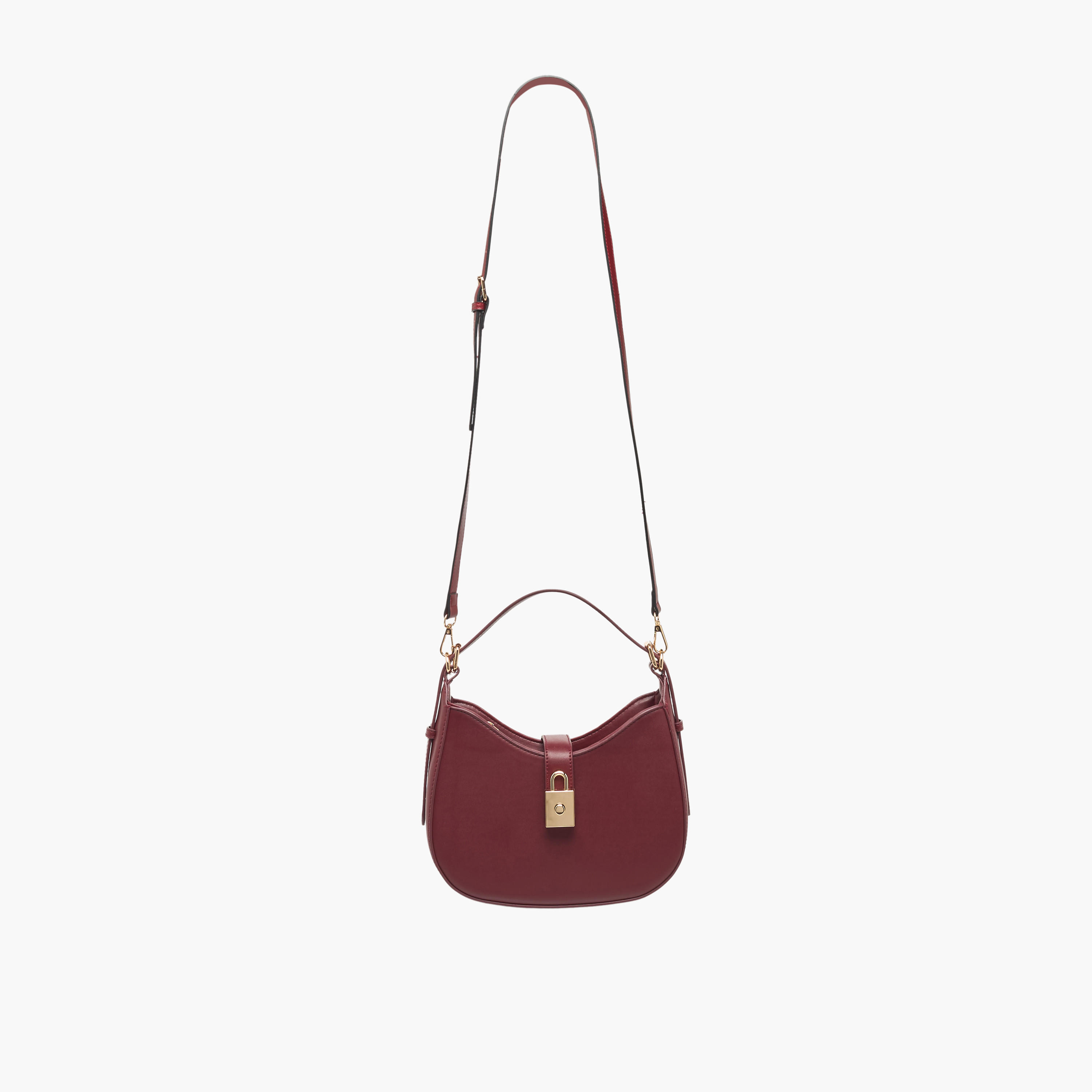 Adore Lock Charm Detail Crossbody Bag with Detachable Strap-women-bagsandwallets-handbags-image-3