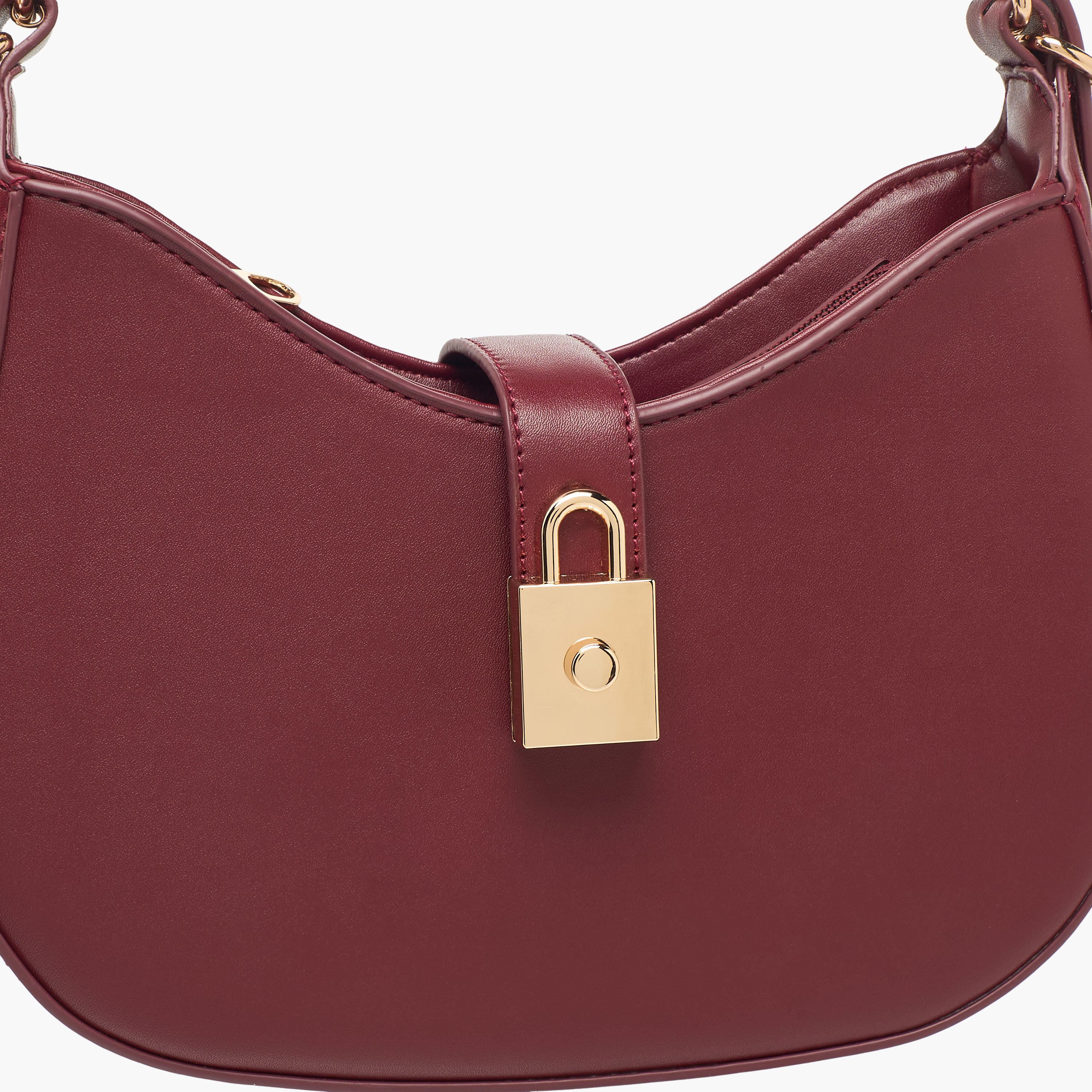 Adore Lock Charm Detail Crossbody Bag with Detachable Strap-women-bagsandwallets-handbags-image-5