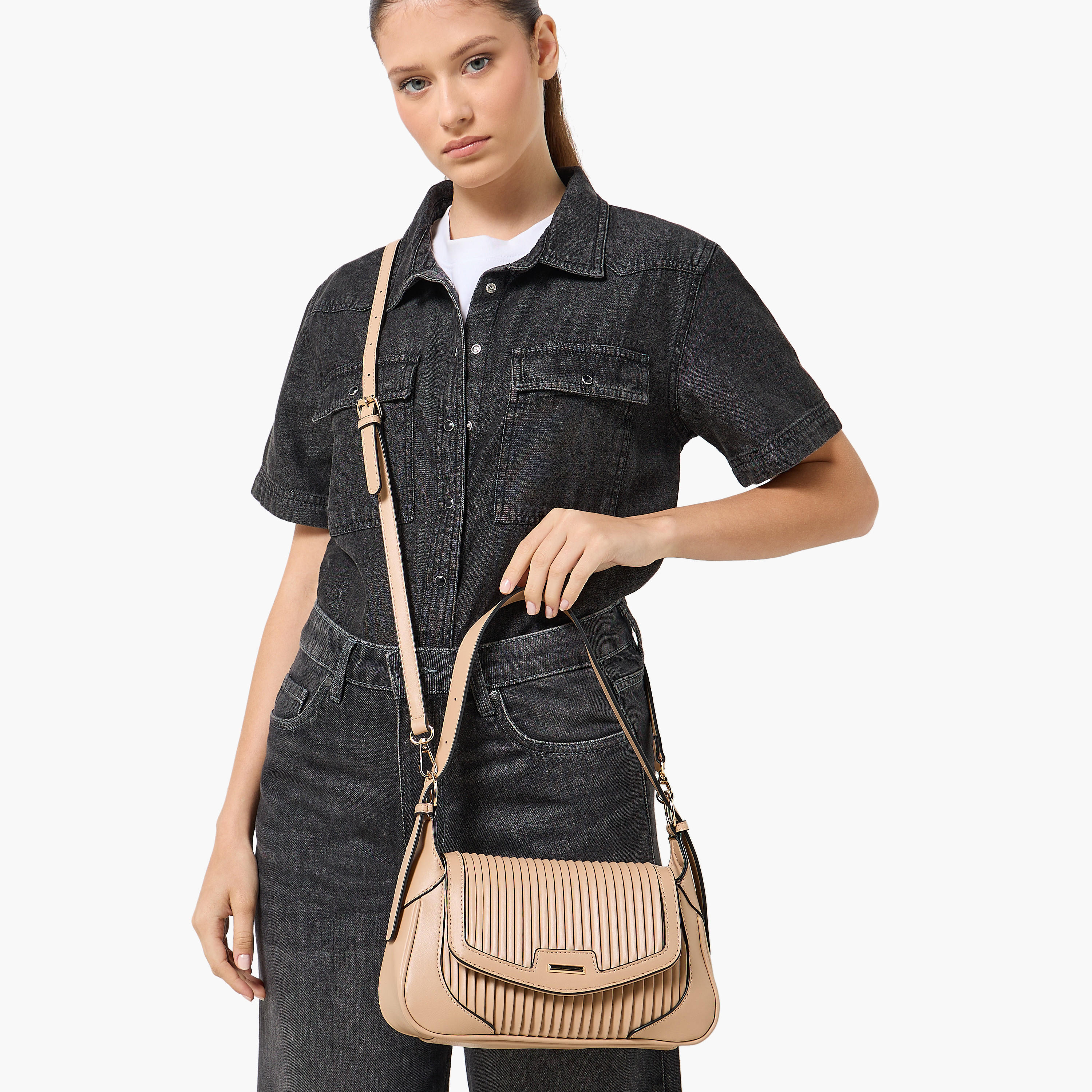 Adore Pleated Crossbody Bag with Detachable Strap-women-bagsandwallets-handbags-image-8