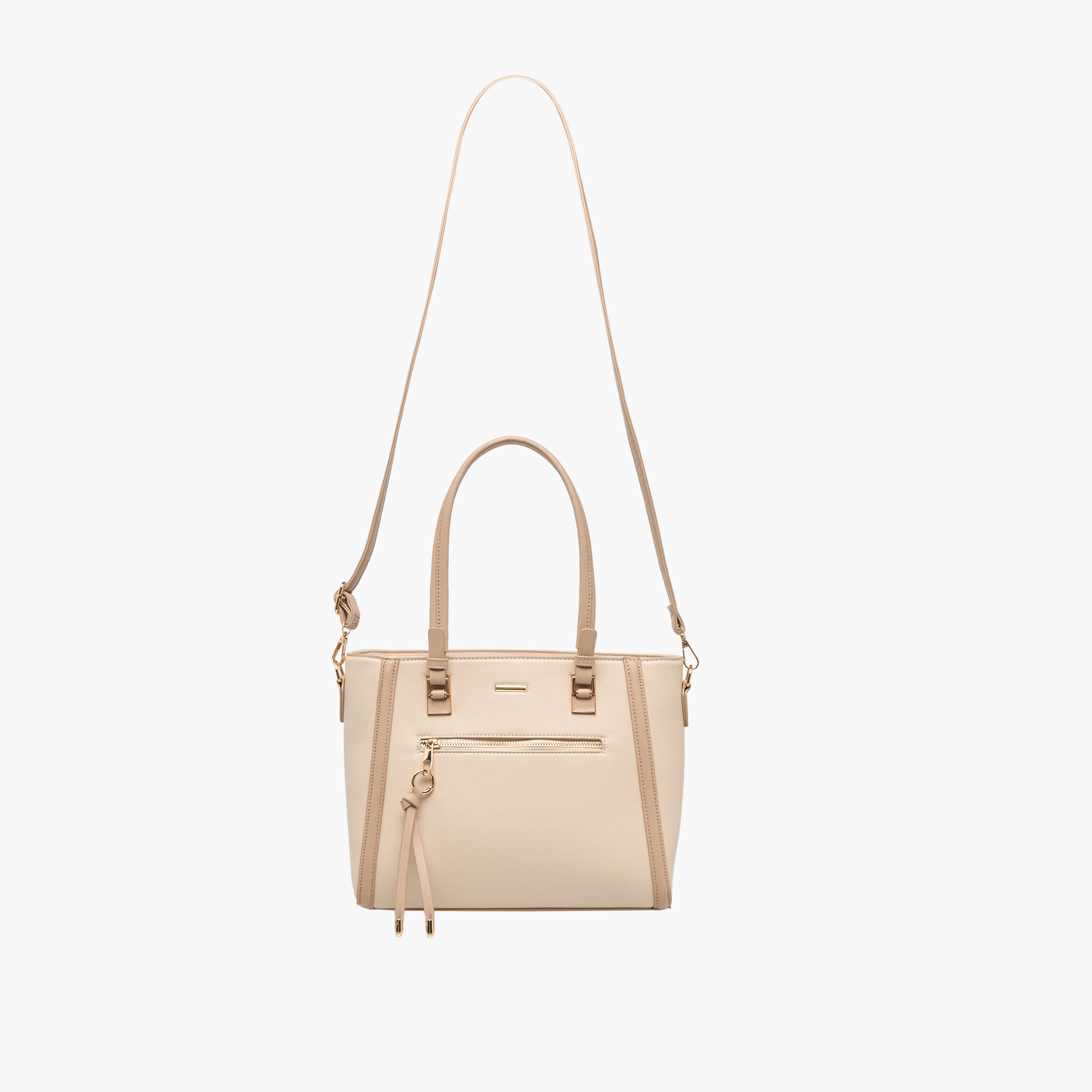 Adore Textured Tote Bag with Detachable Strap-women-bagsandwallets-handbags-image-3