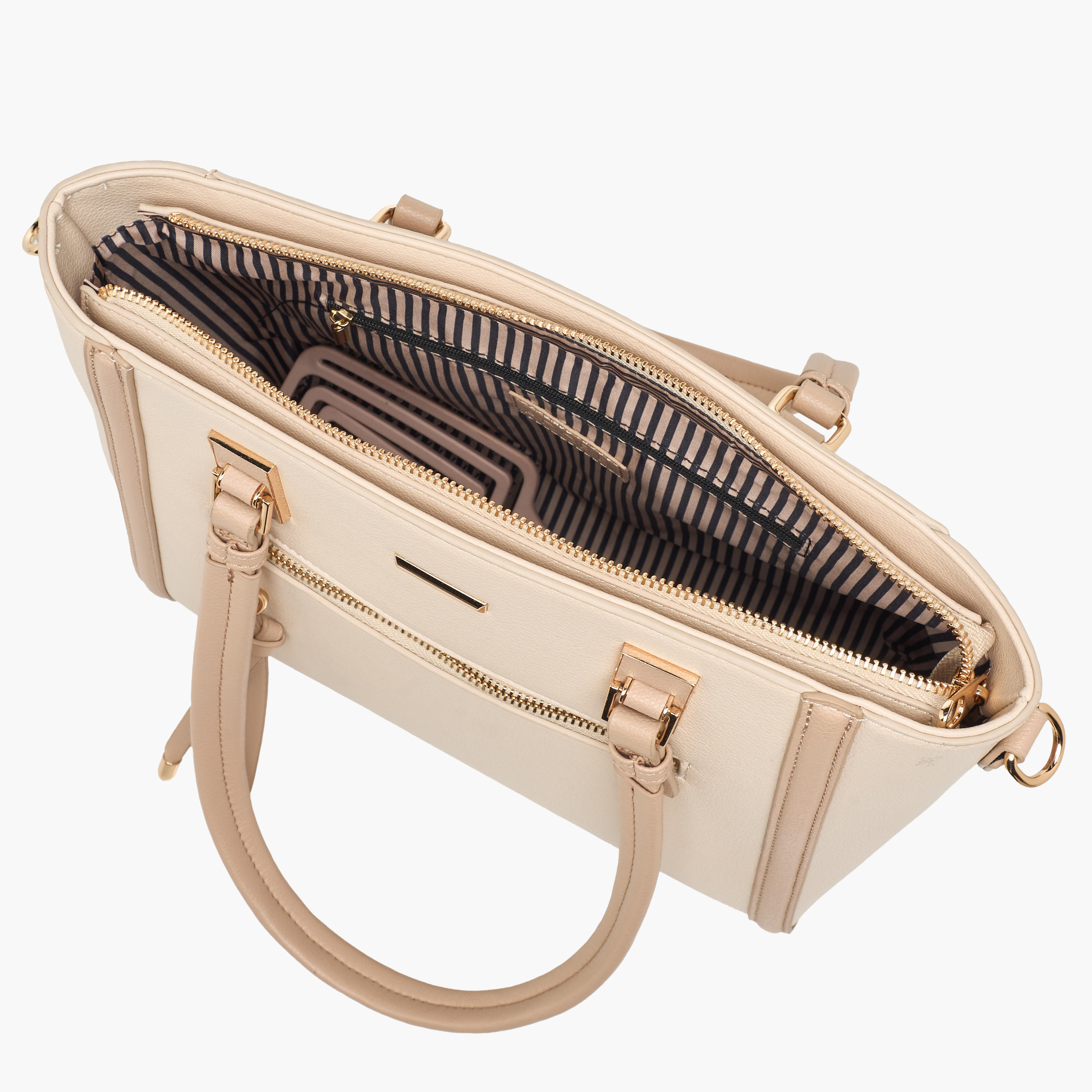 Adore Textured Tote Bag with Detachable Strap-women-bagsandwallets-handbags-image-9
