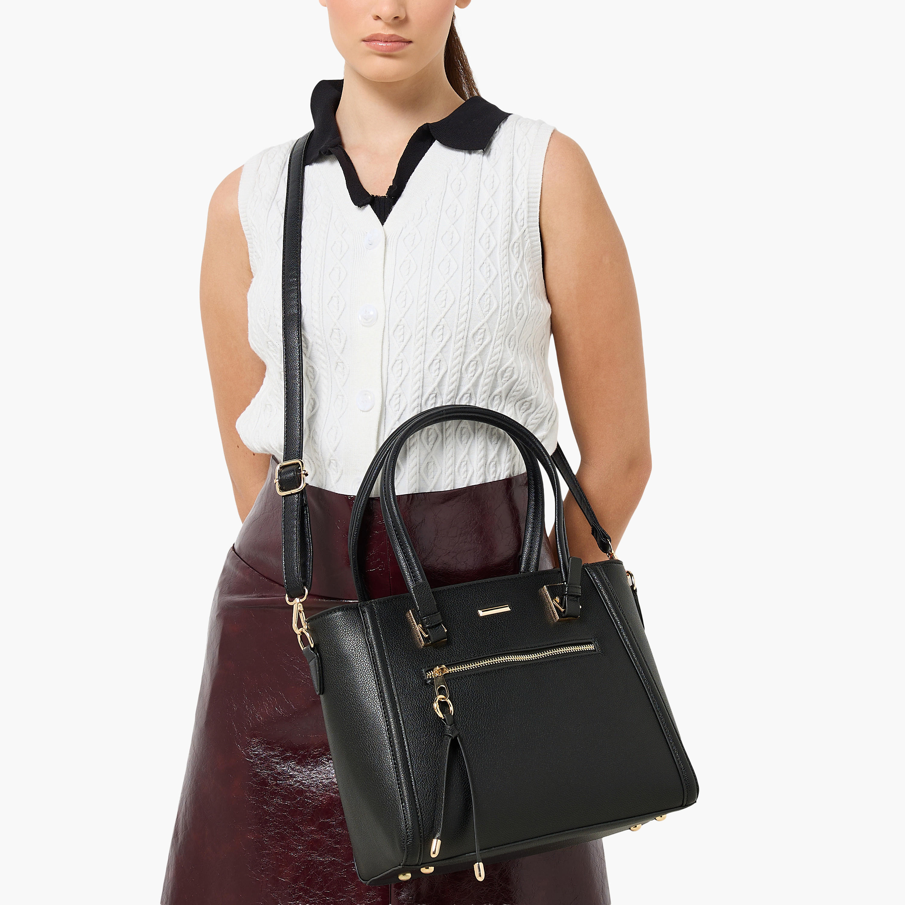 شنطة توتي بارزة الملمس بحزام قابل للفصل من أدور-women-bagsandwallets-handbags-image-8