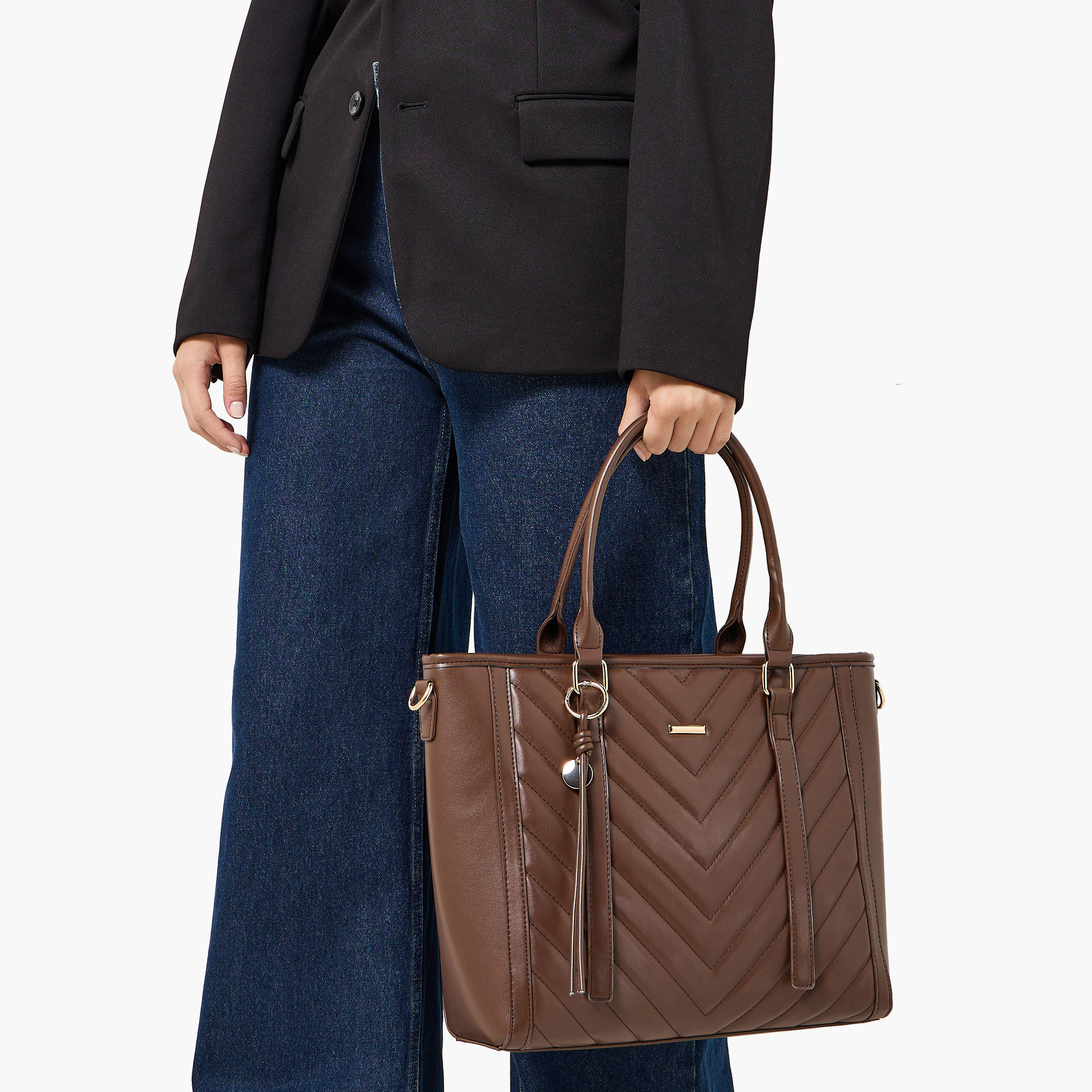 Adore Quilted Tote Bag with Detachable Strap-women-bagsandwallets-handbags-image-2