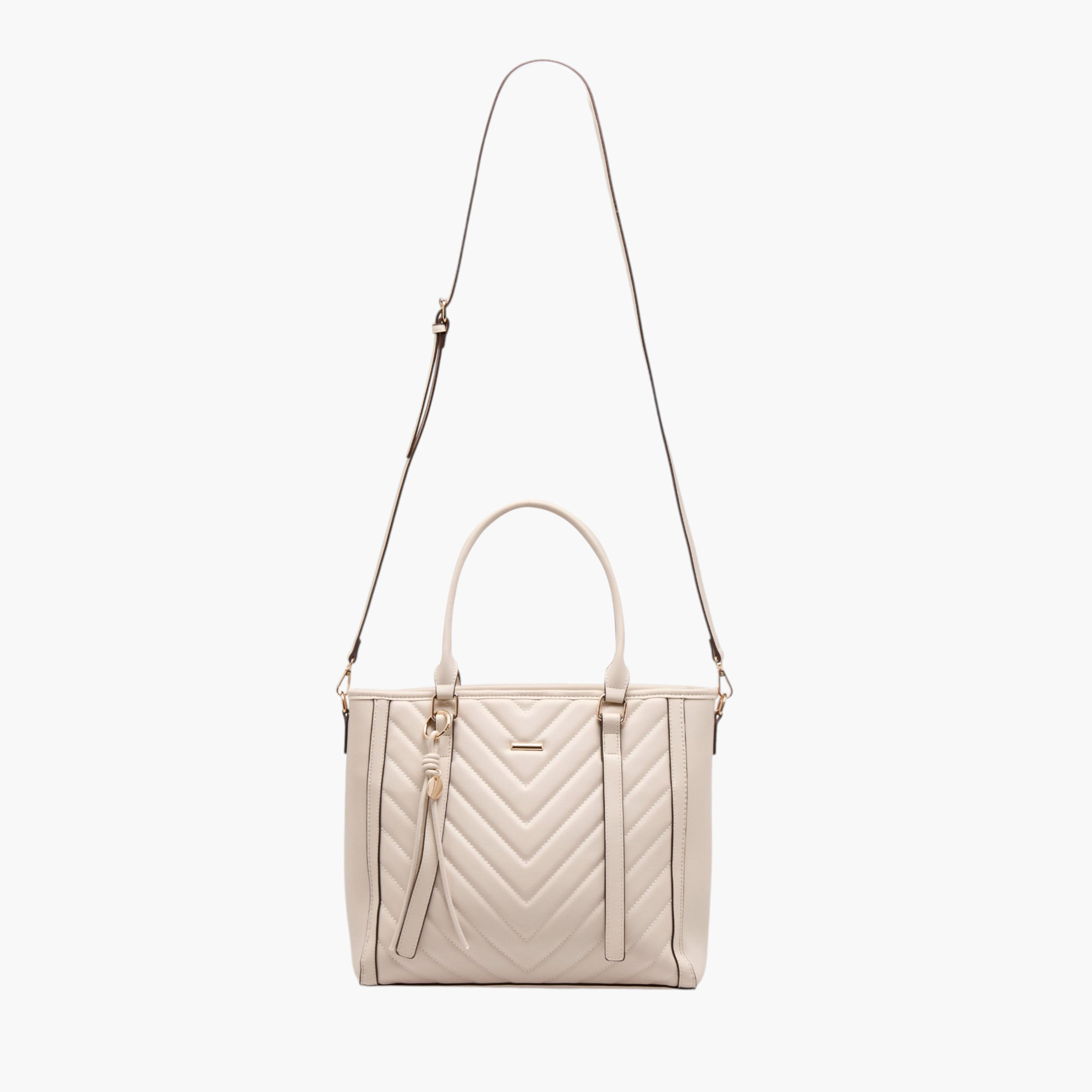 Adore Quilted Tote Bag with Detachable Strap-women-bagsandwallets-handbags-image-2