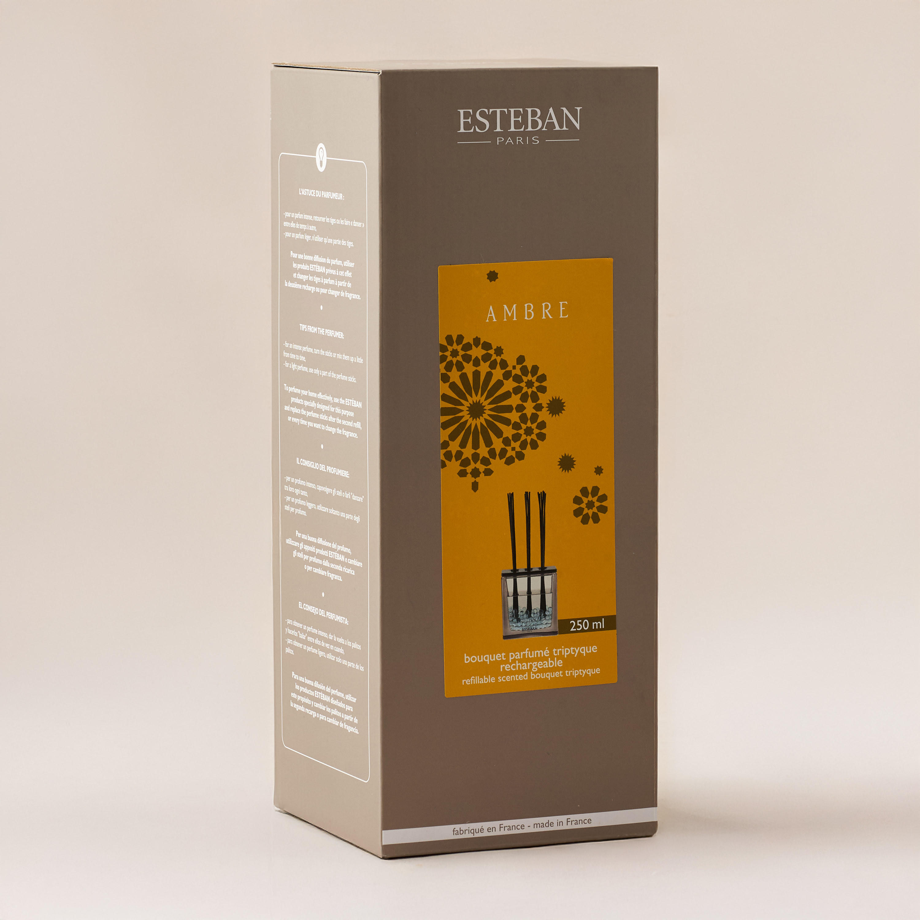 Esteban Paris Ambre Refillable Triptyque Bouquet - 250 ml-household-homefragrance-reeddiffusers-image-4