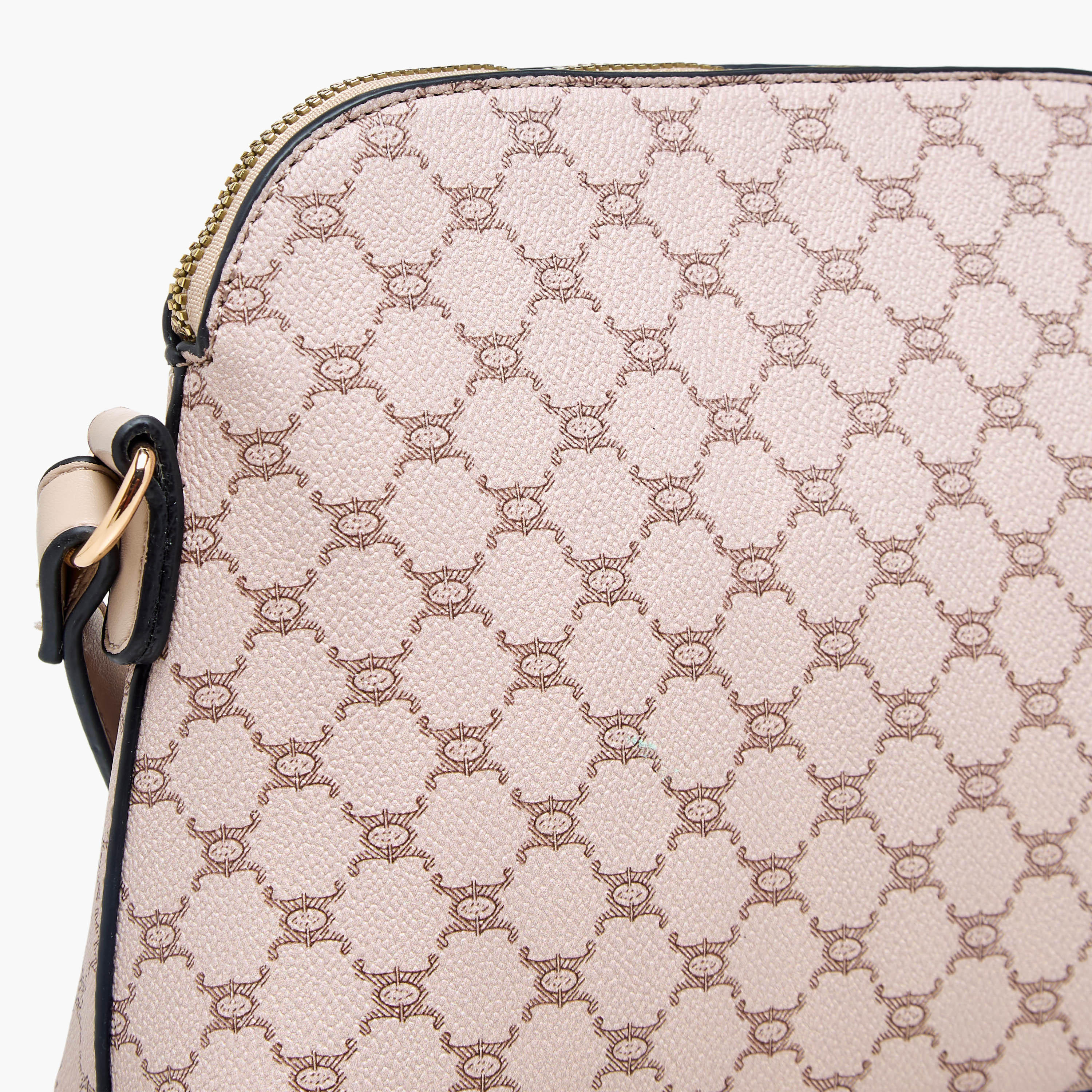 Adore Tom Monogram Print Crossbody Bag with Zip Closure-women-bagsandwallets-handbags-image-6