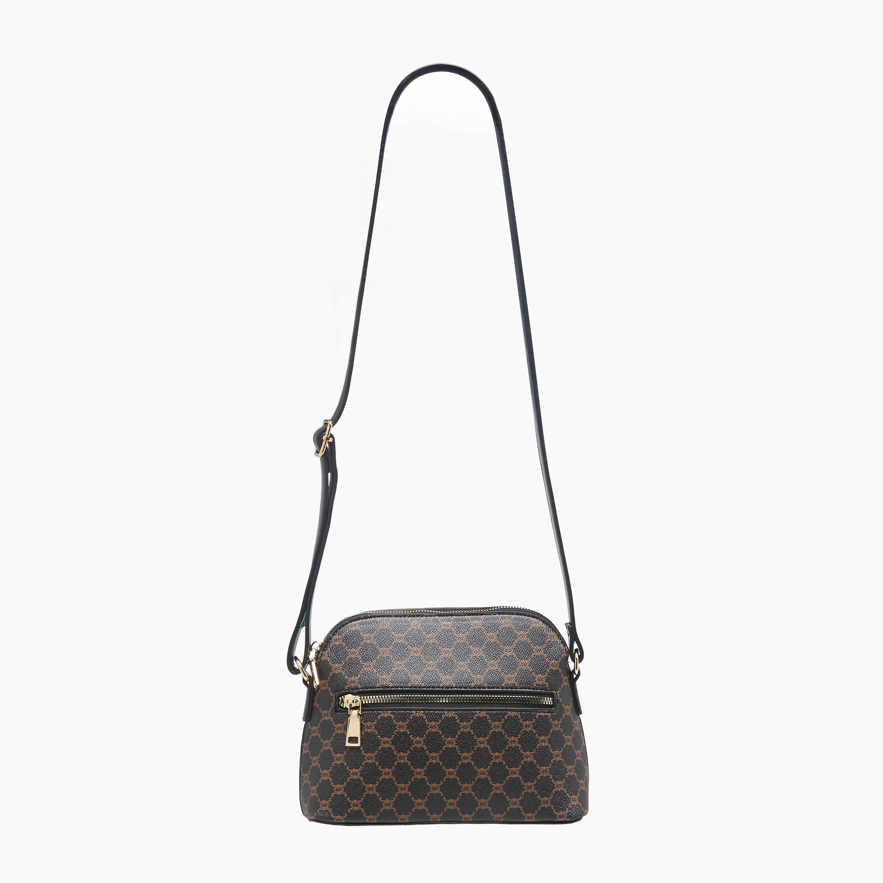 Adore Tom Monogram Print Crossbody Bag with Zip Closure-women-bagsandwallets-handbags-image-3