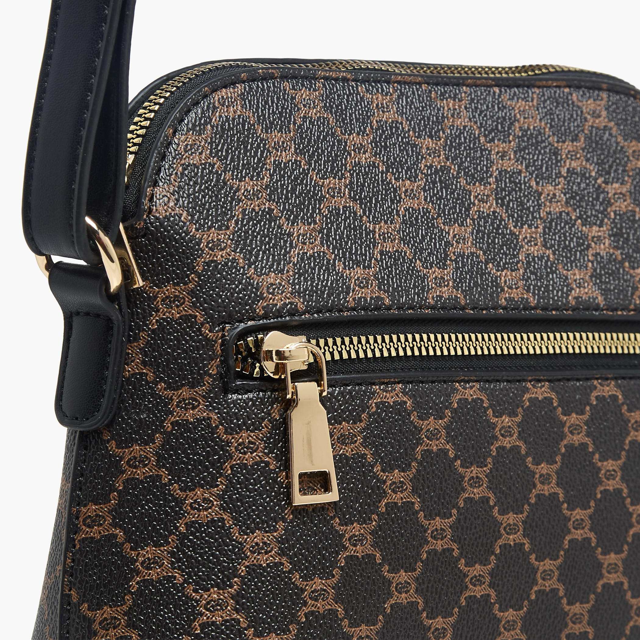 Adore Tom Monogram Print Crossbody Bag with Zip Closure-women-bagsandwallets-handbags-image-5