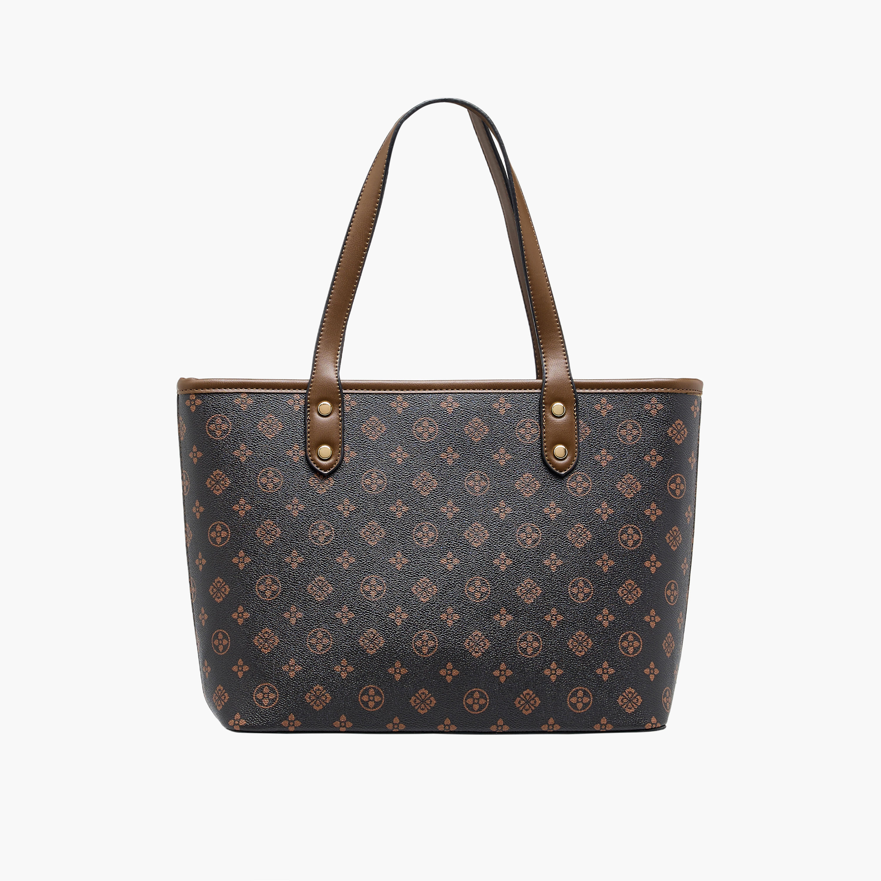 Adore Tom Monogram Print Tote Bag with Double Handles-women-bagsandwallets-handbags-image-1