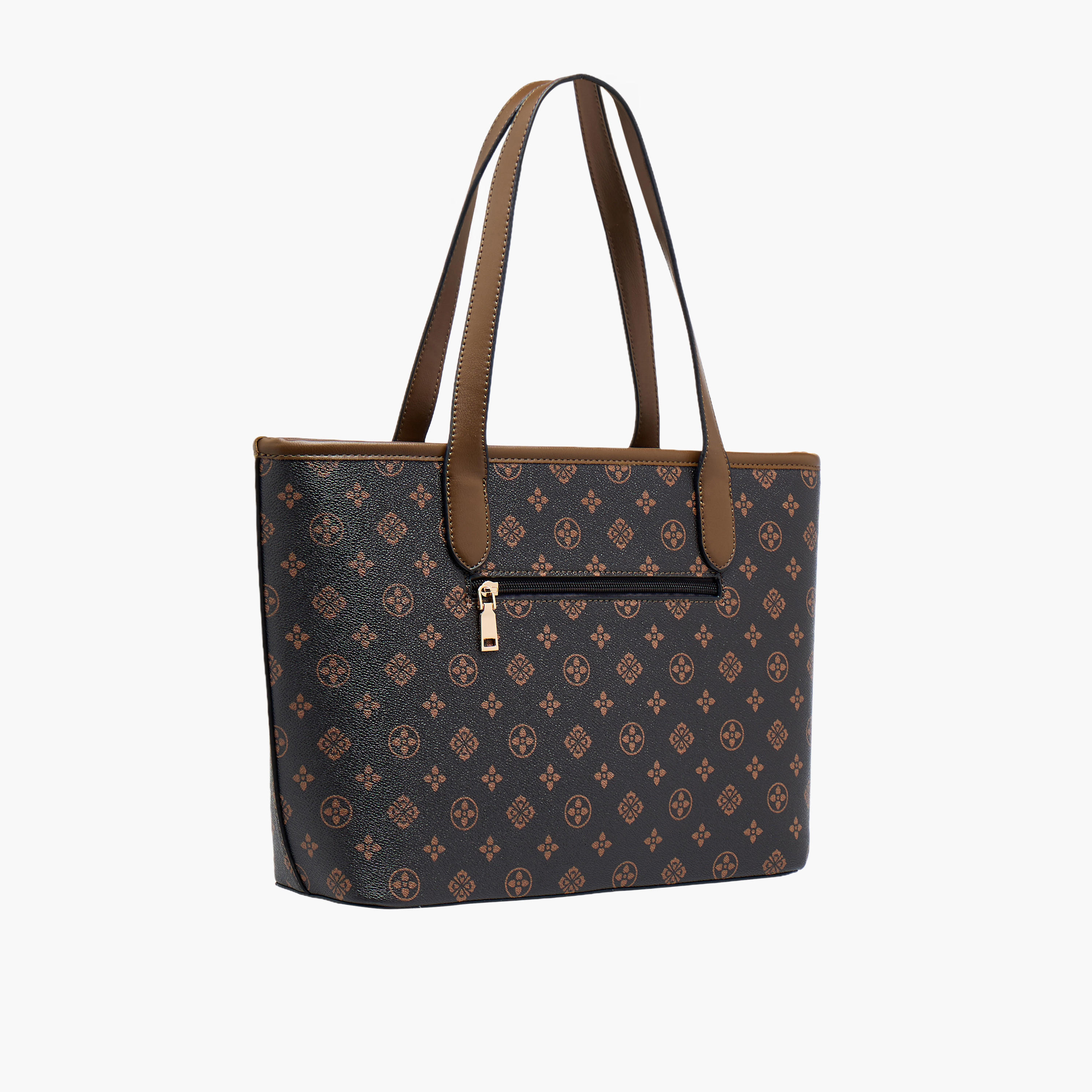 Adore Tom Monogram Print Tote Bag with Double Handles-women-bagsandwallets-handbags-image-4