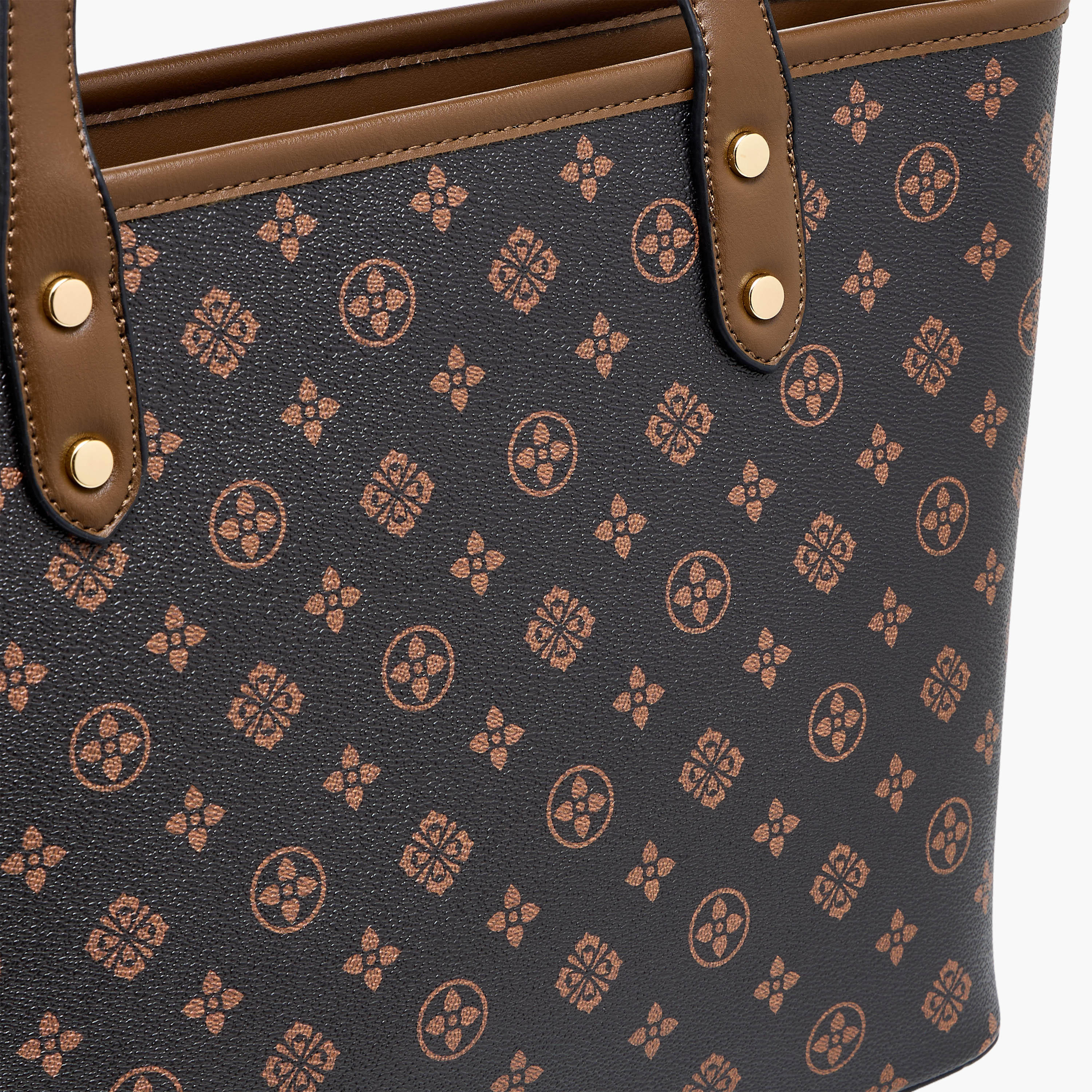 Adore Tom Monogram Print Tote Bag with Double Handles-women-bagsandwallets-handbags-image-5