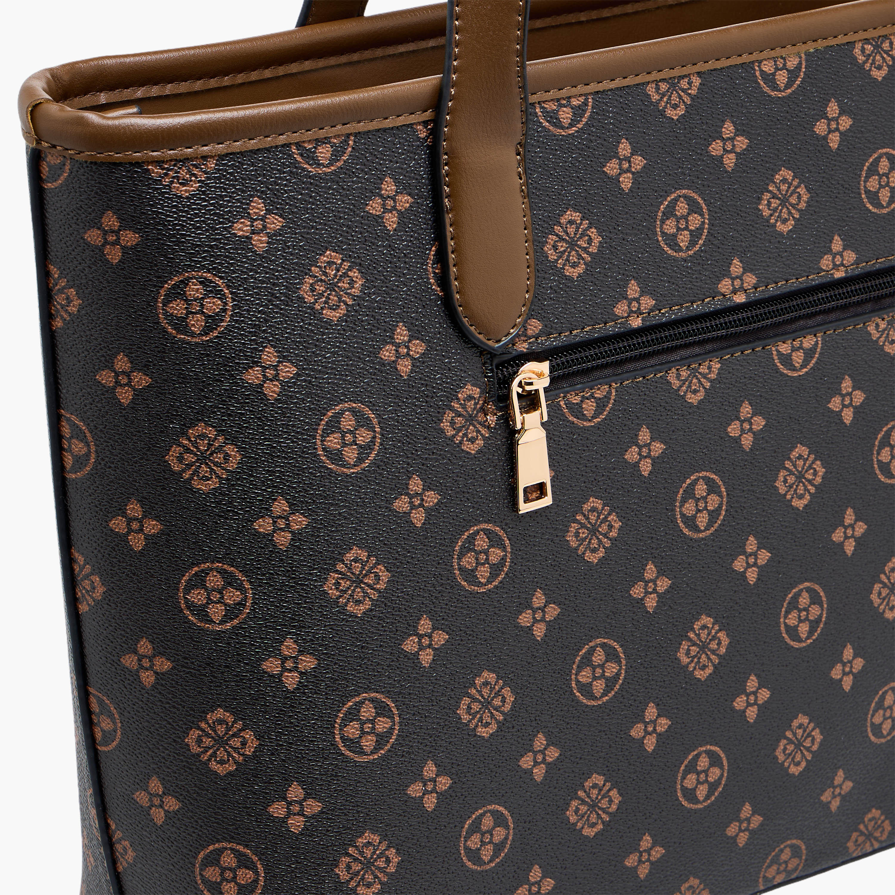 Adore Tom Monogram Print Tote Bag with Double Handles-women-bagsandwallets-handbags-image-6