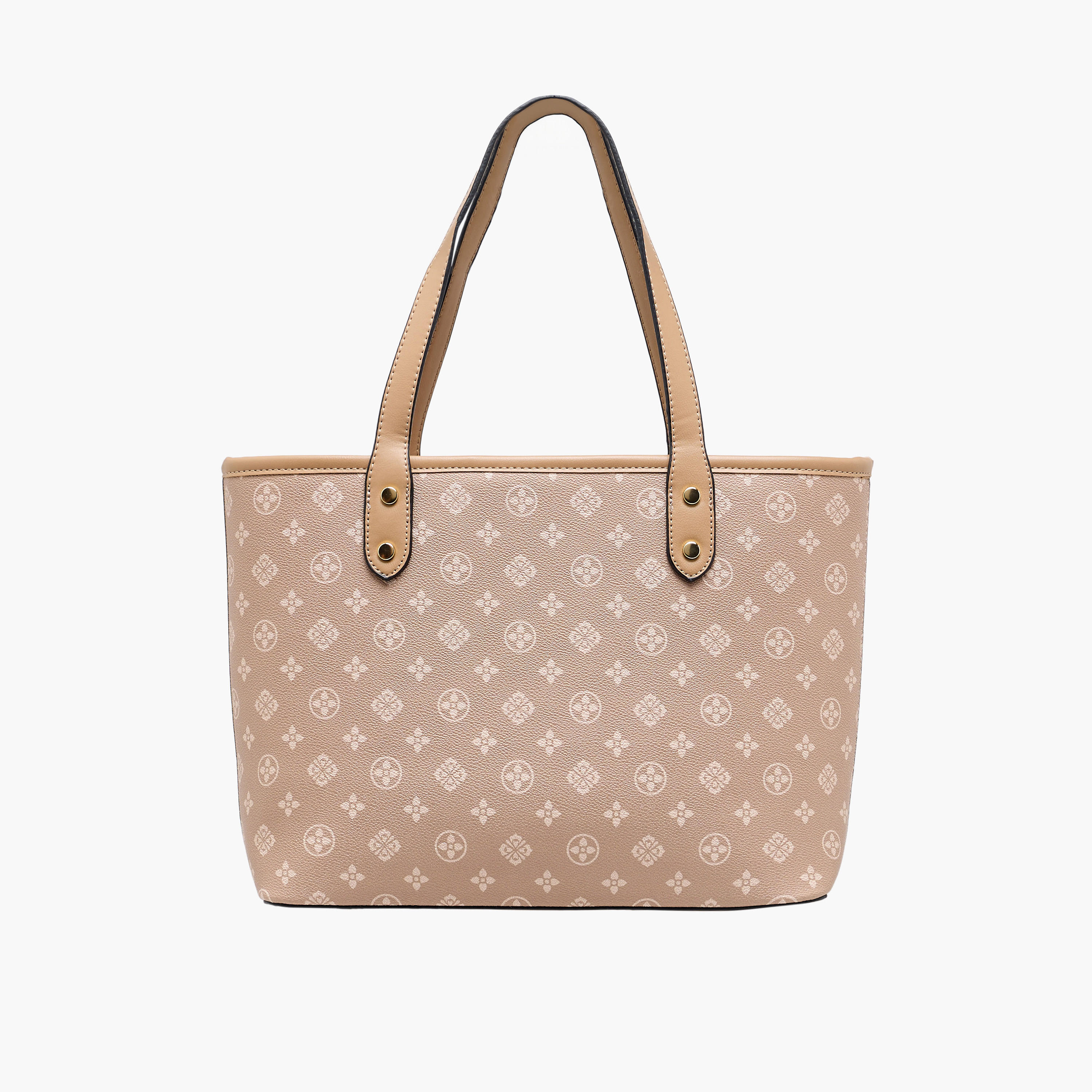 شنطة توت بمقابض مزدوجة وطبعات مونوجرام من أدور توم-women-bagsandwallets-handbags-image-1