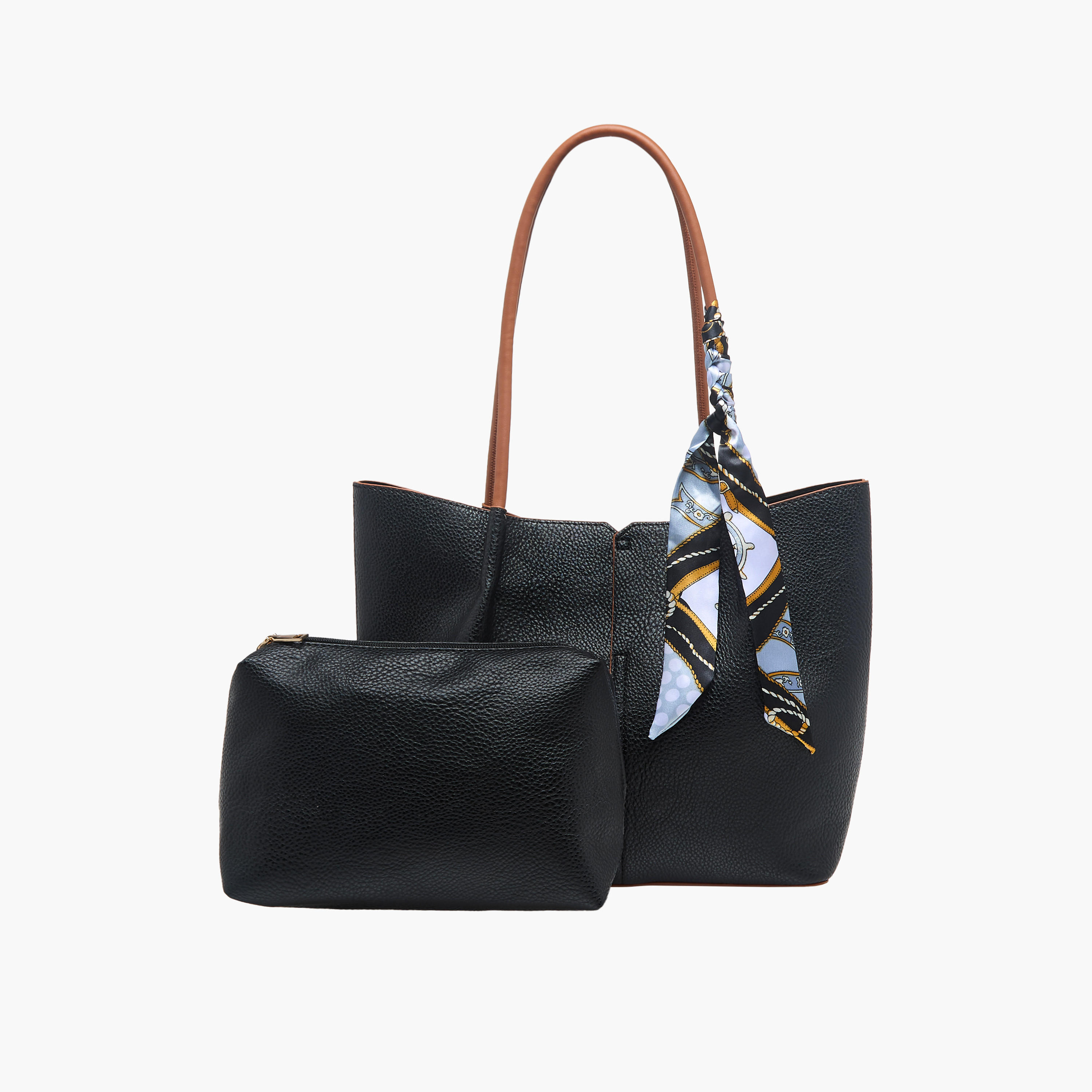 شنطة توت بزينة وشاح مع شنطة صغيرة من أدور توم-women-bagsandwallets-handbags-image-1