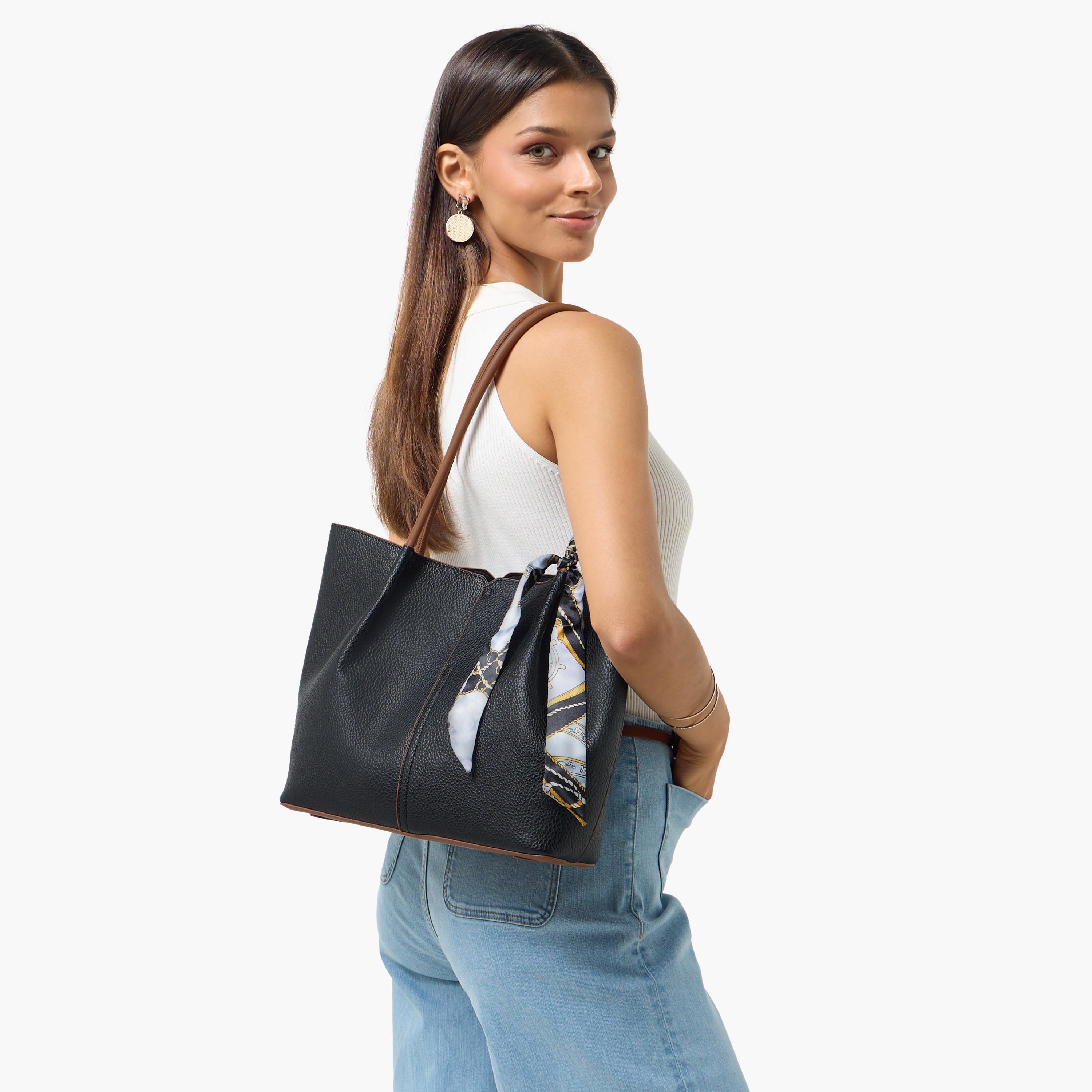 شنطة توت بزينة وشاح مع شنطة صغيرة من أدور توم-women-bagsandwallets-handbags-image-2
