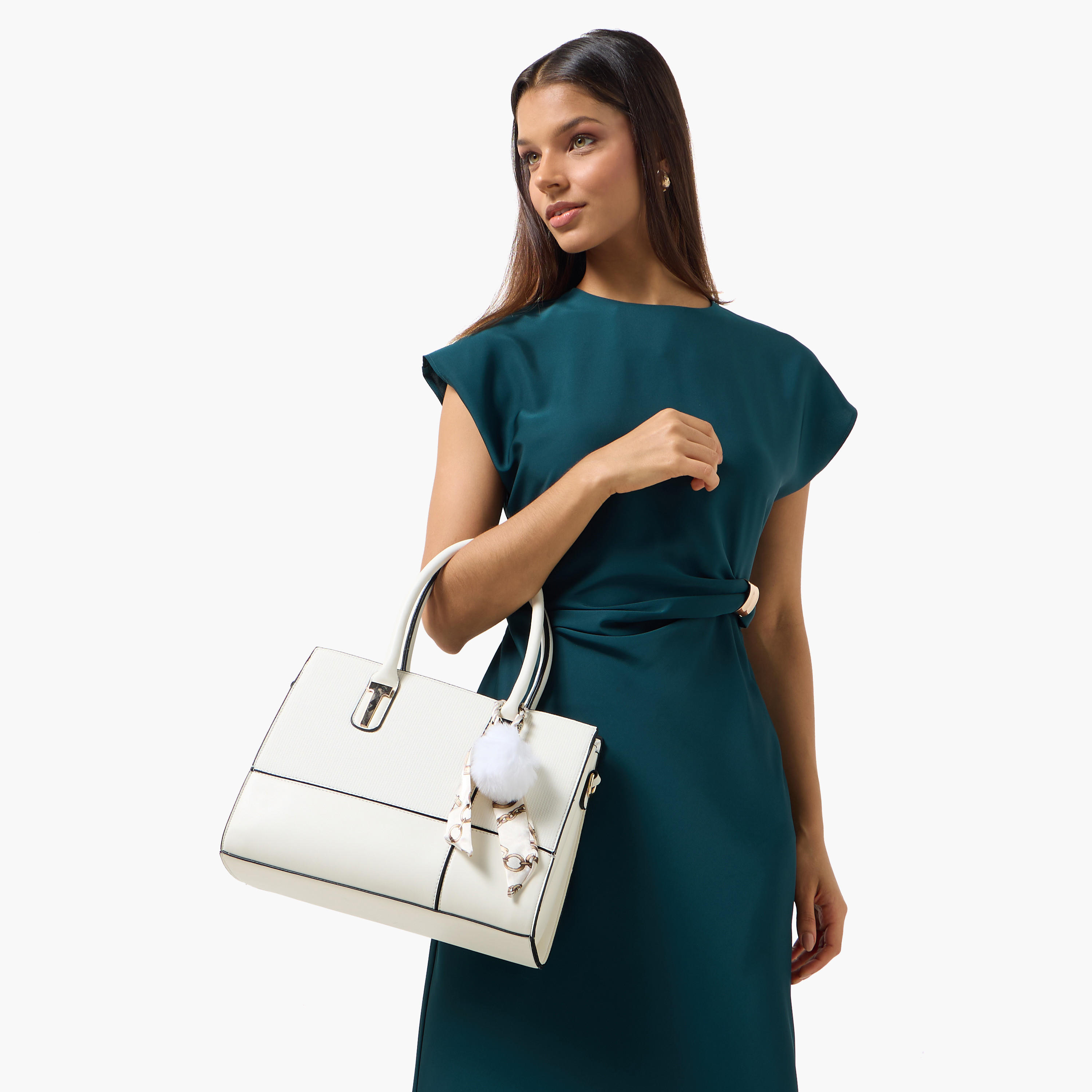 شنطة توت بزينة وشاح مع شنطة صغيرة من أدور توم-women-bagsandwallets-handbags-image-2
