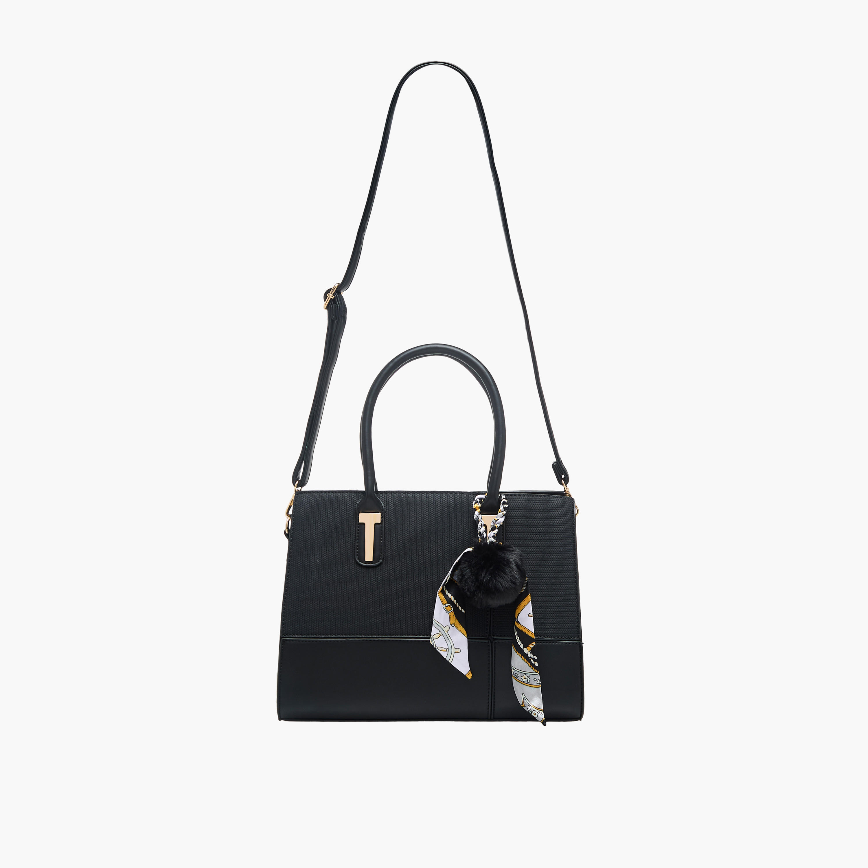 Adore Tom Scarf Accent Tote Bag with Pouch-women-bagsandwallets-handbags-image-3
