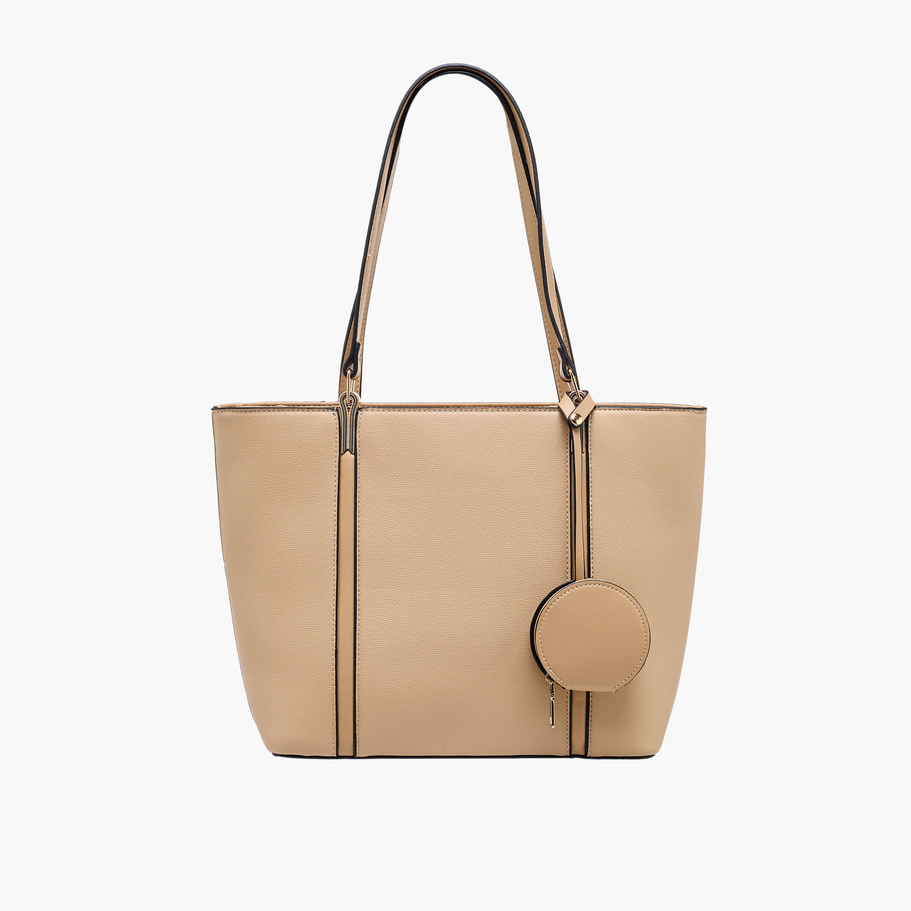 Adore Tom Textured Tote Bag with Coin Pouch-women-bagsandwallets-handbags-image-1