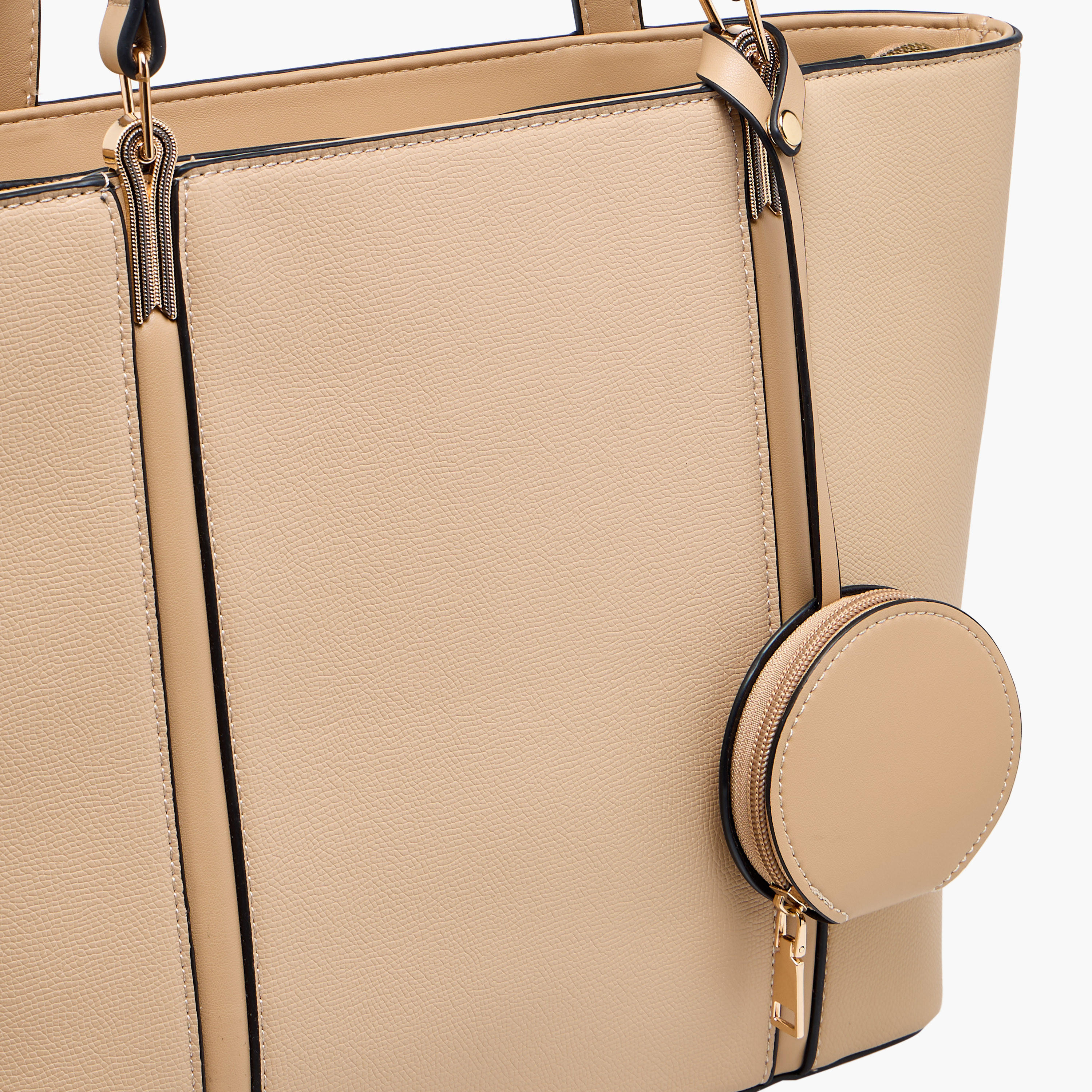 Adore Tom Textured Tote Bag with Coin Pouch-women-bagsandwallets-handbags-image-5