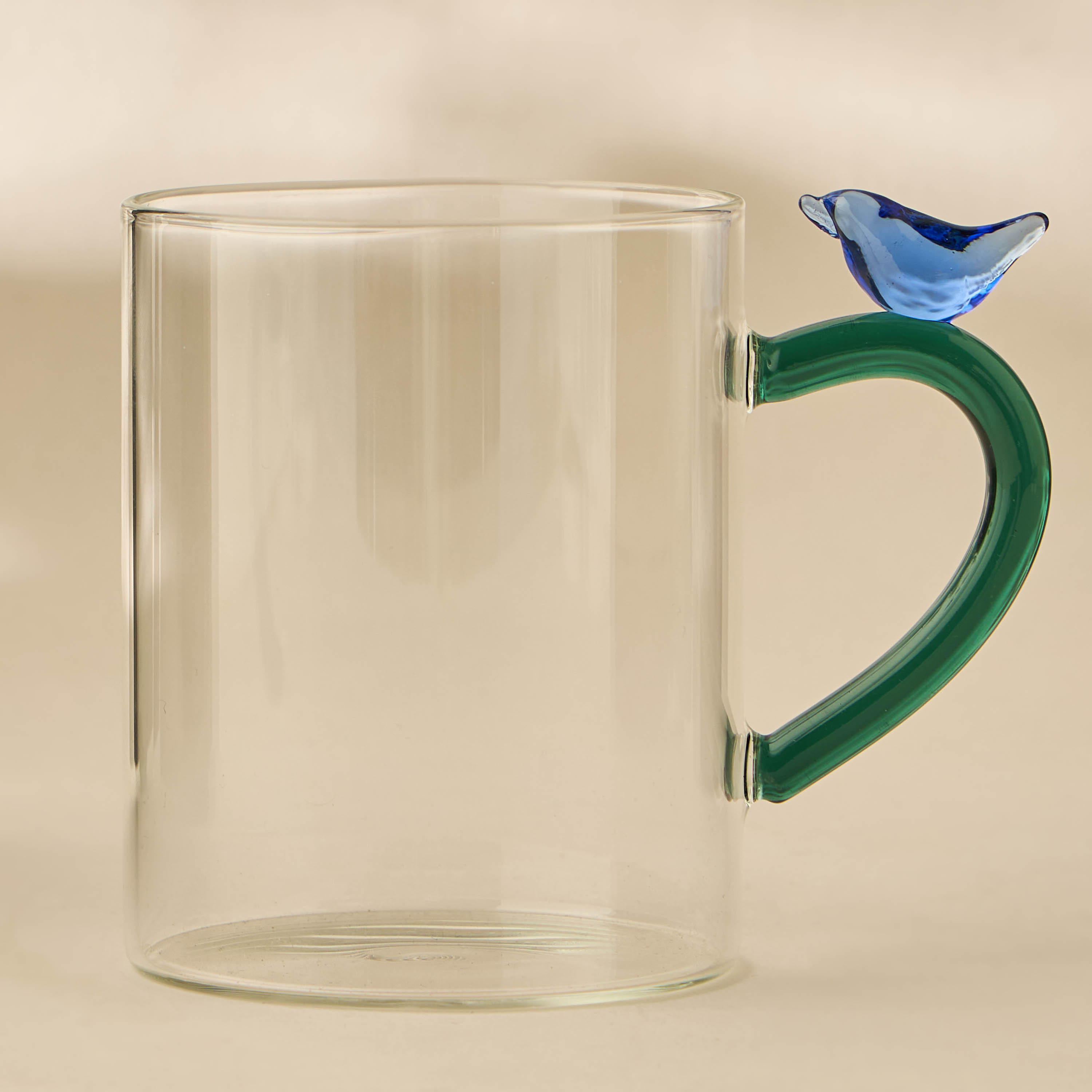 Figural Glass Mug with Bird Handle-household-dining-teaandcoffee-mugsandcups-image-1