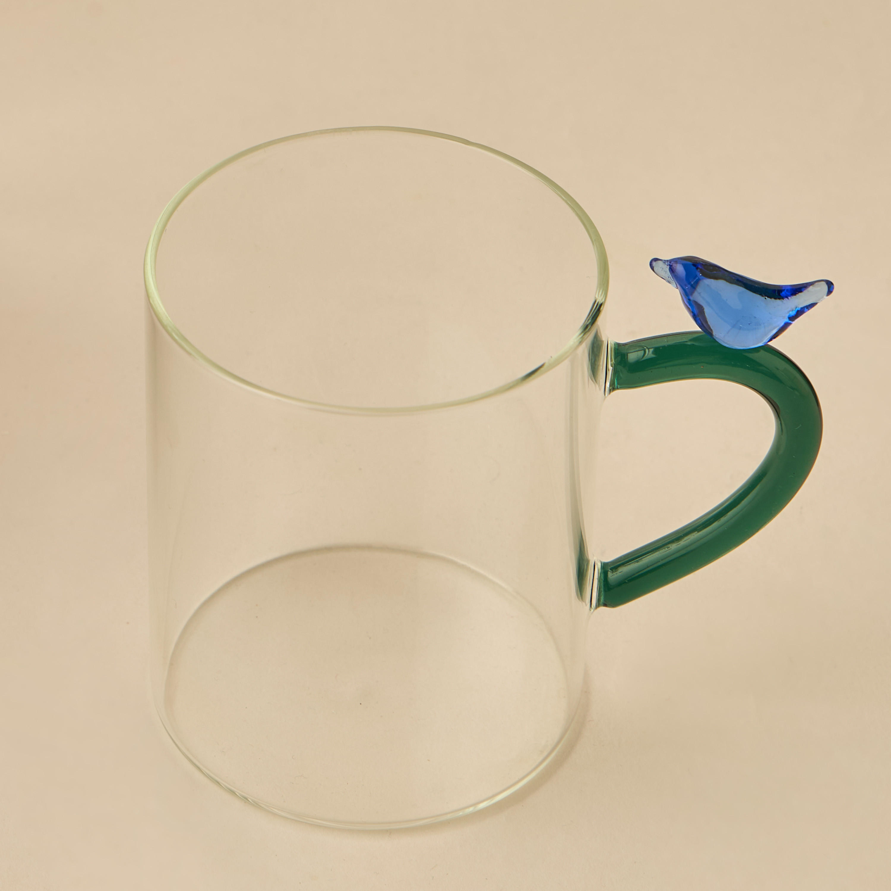 Figural Glass Mug with Bird Handle-household-dining-teaandcoffee-mugsandcups-image-2