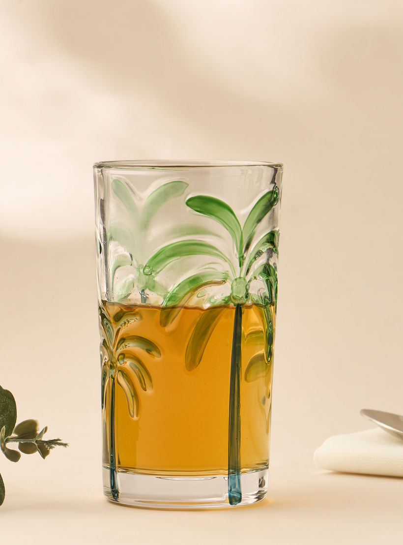 كوب طويل بنقوش شجر النخيل-household-dining-glassware-drinkingglasses-image-4