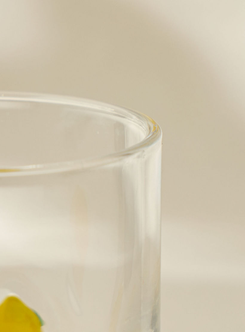 كأس زجاجي دي أو إف بزينة ليمون - 300 مل-household-dining-glassware-drinkingglasses-image-2