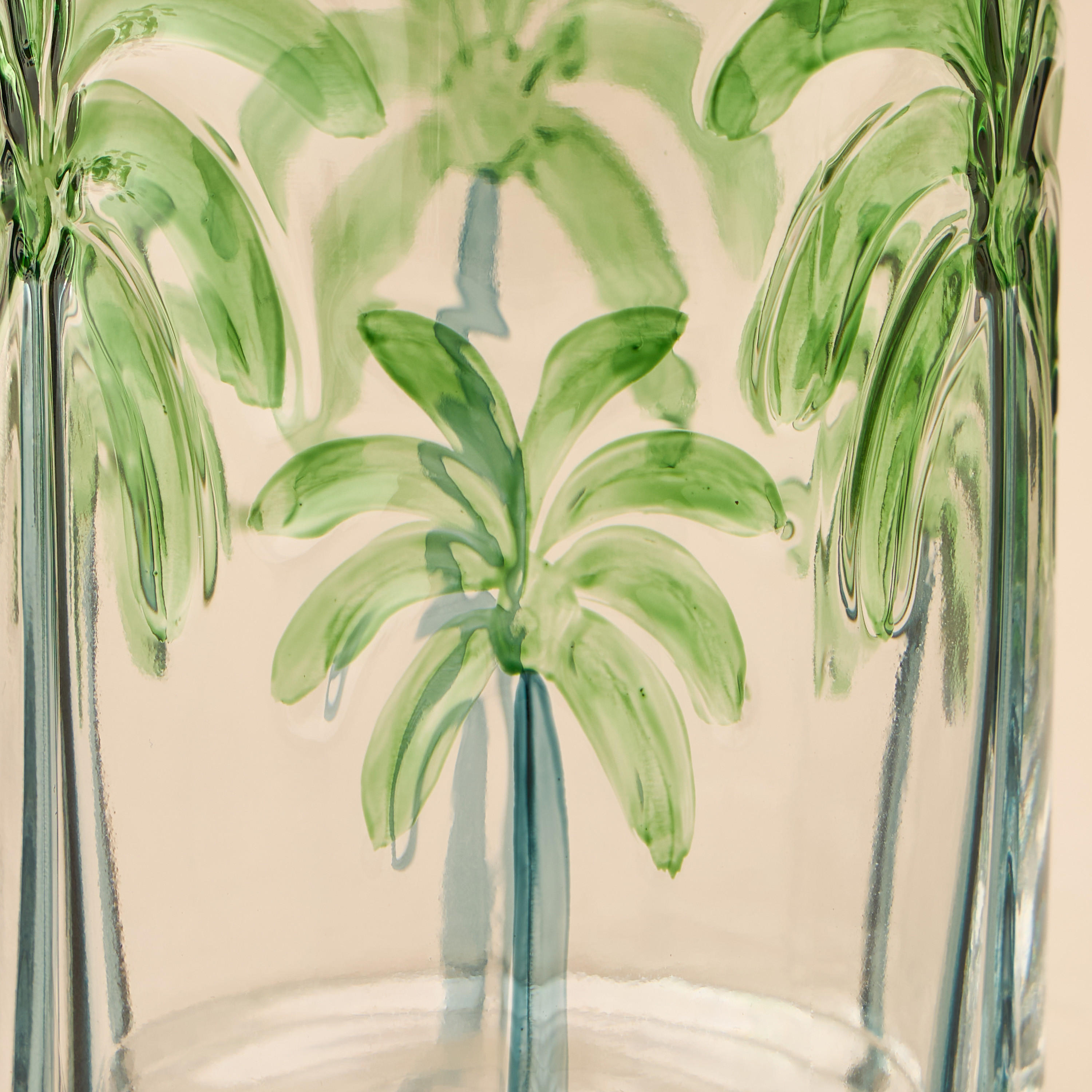 Palm Tree Debossed Glass Canister - 1 L-household-kitchen-foodstorage-containers-image-3