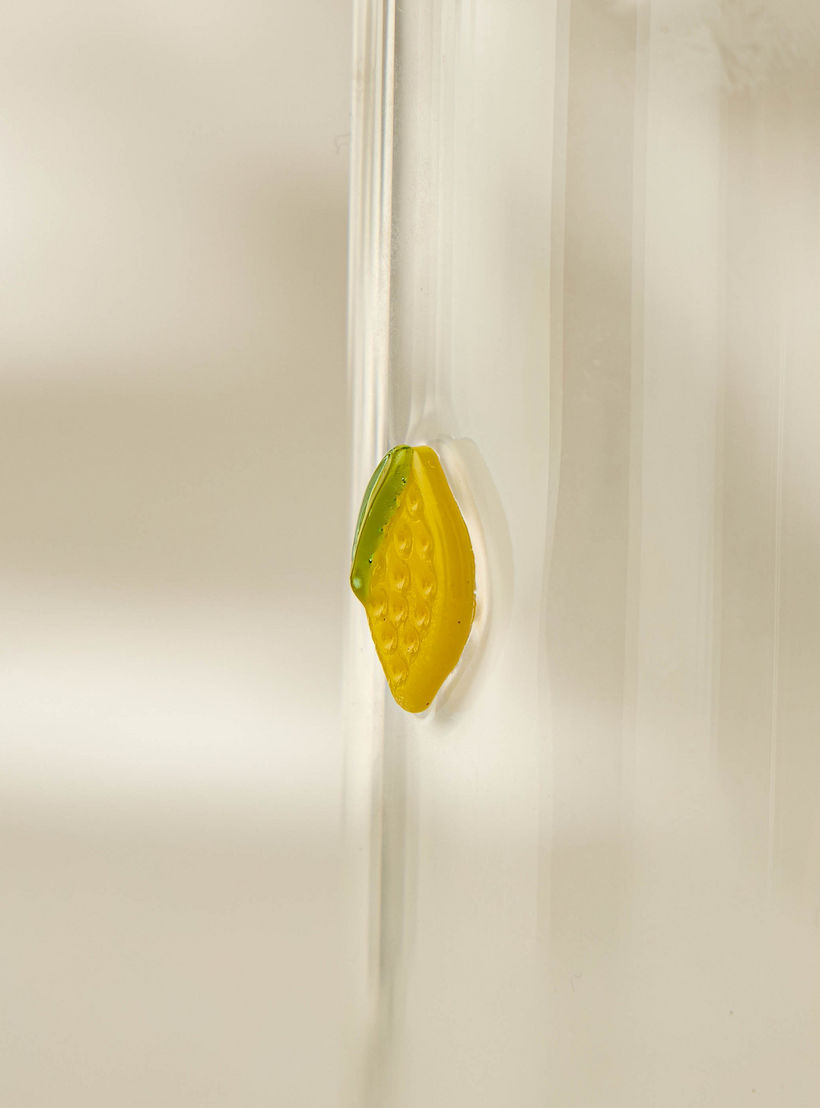 Lemon Accent Glass Bottle with Screw Lid-household-dining-drinkserveware-bottles-image-2