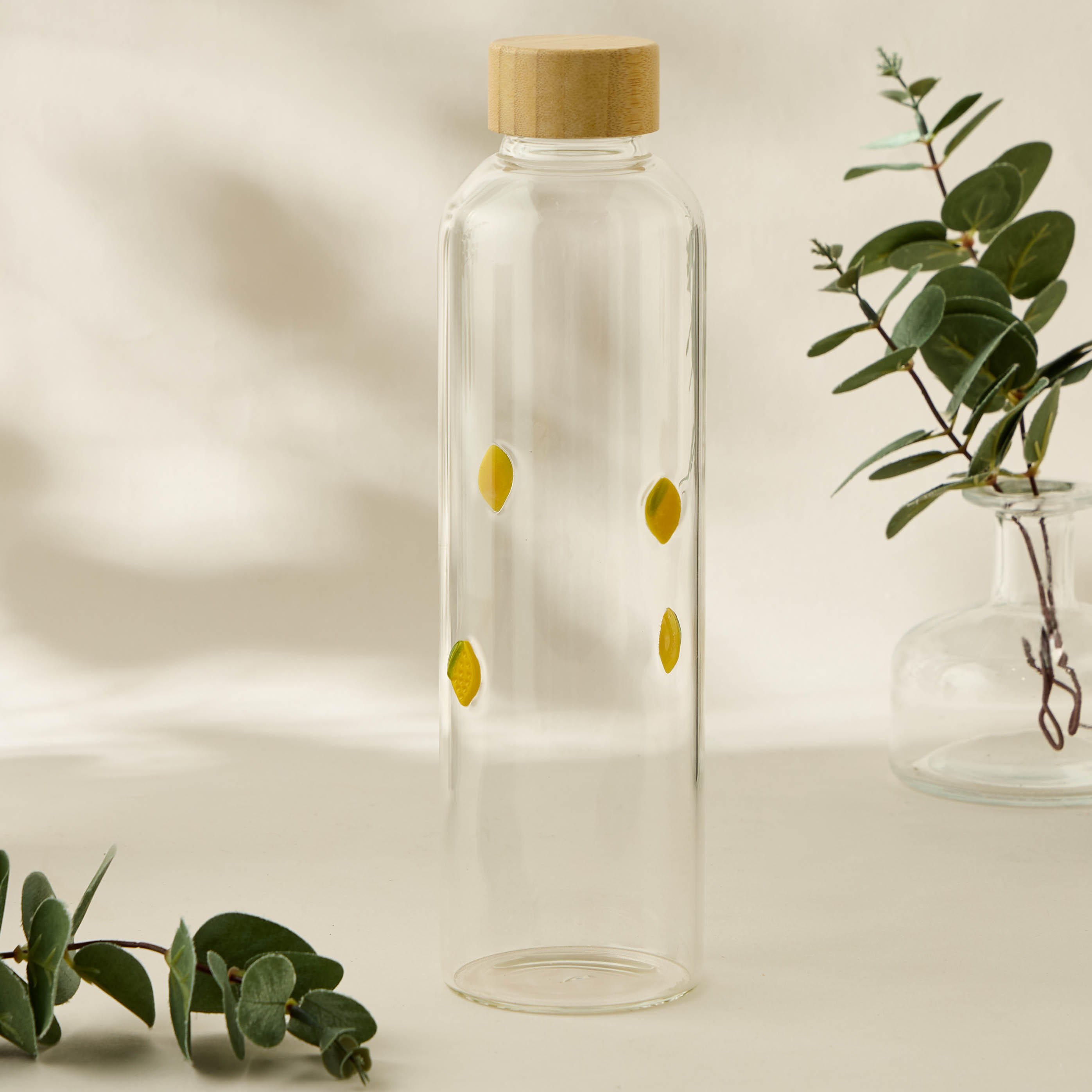 Lemon Accent Glass Bottle with Screw Lid-household-dining-drinkserveware-bottles-image-5